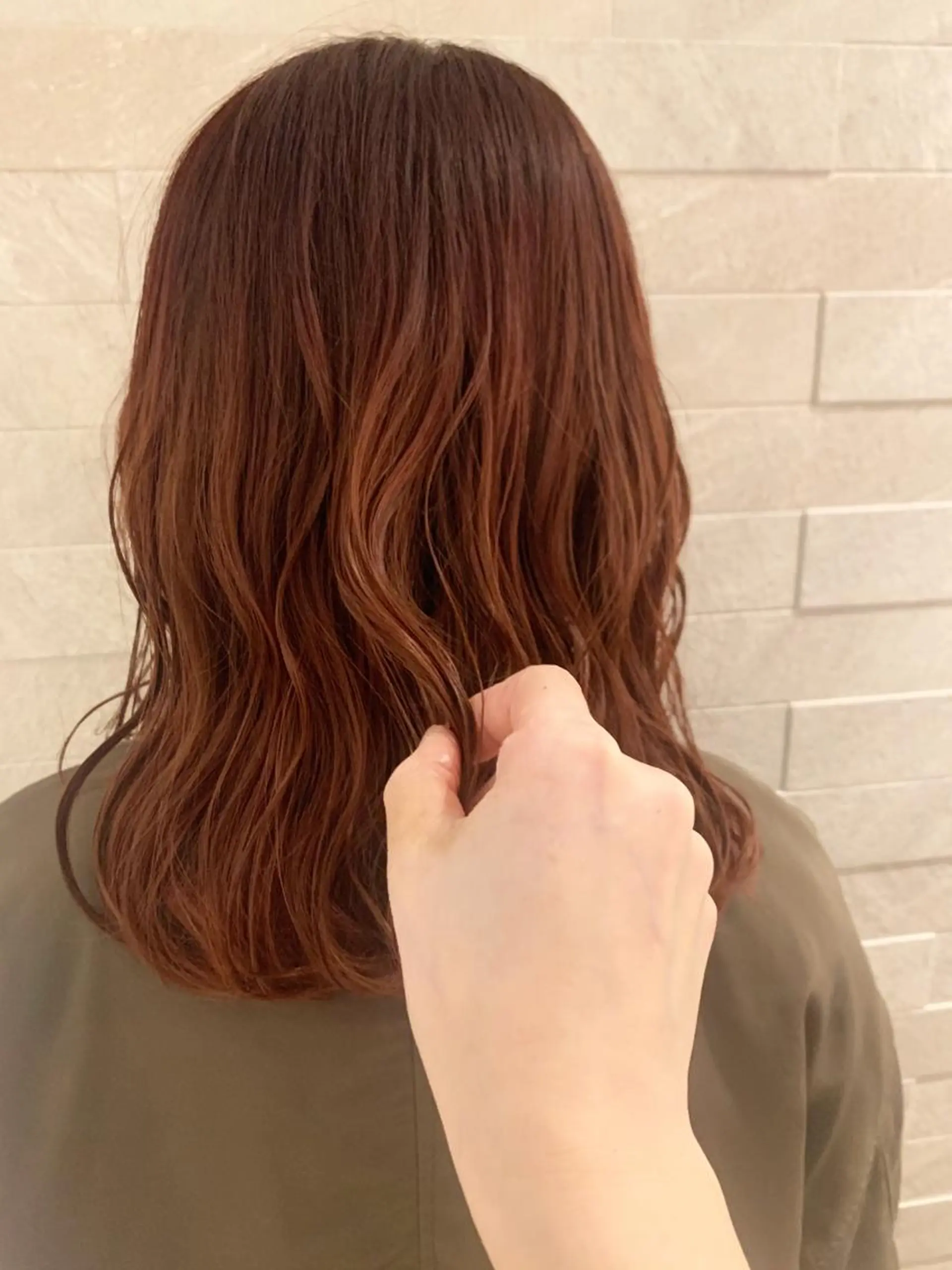 セミロング カラー イルミナカラー ピンクカラー O maikoのヘアスタイル