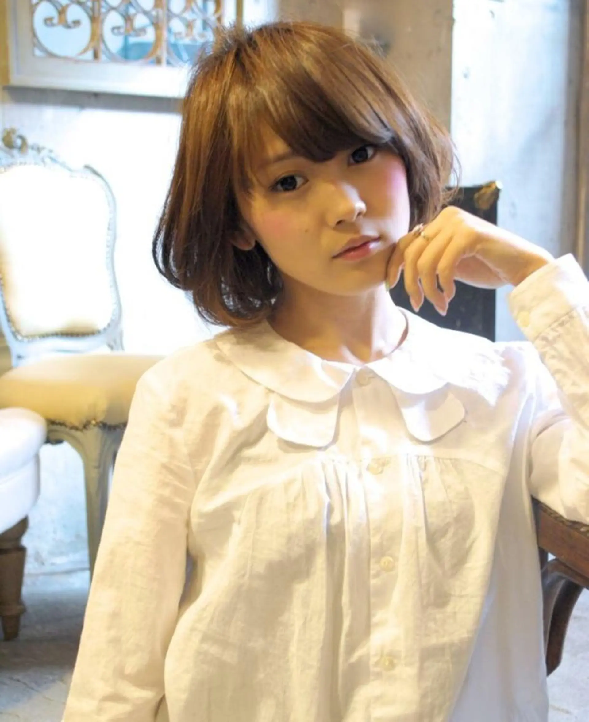 ショート カラー パーマ 松尾謙佑【ハイライト LEDエクステ】のヘアスタイル