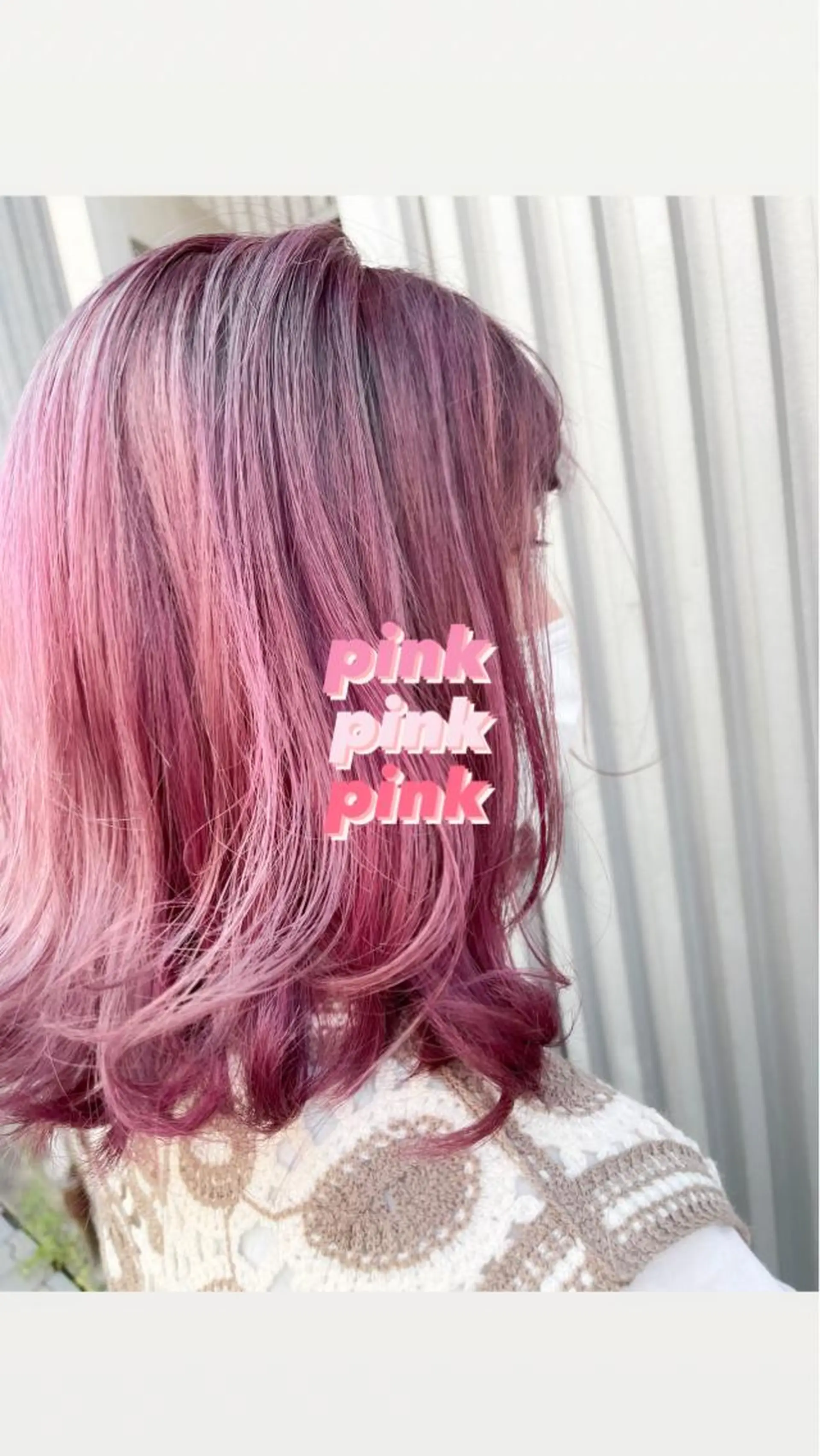 セミロング カラー ピンクカラー TJ天気予報 豊田 /松岡さくらのヘアスタイル