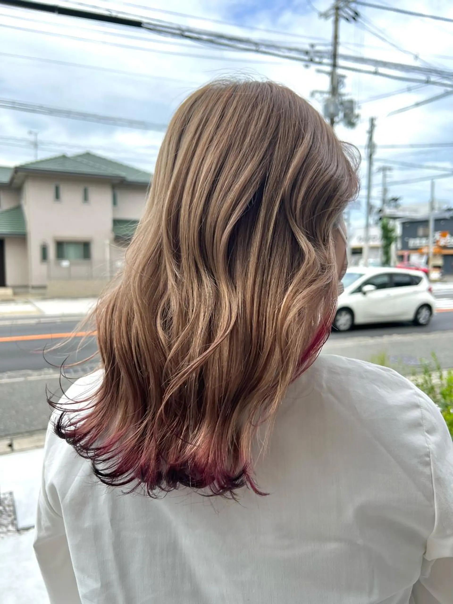 ミディアム カラー 髪質改善／透明感 NAKAIEのヘアスタイル