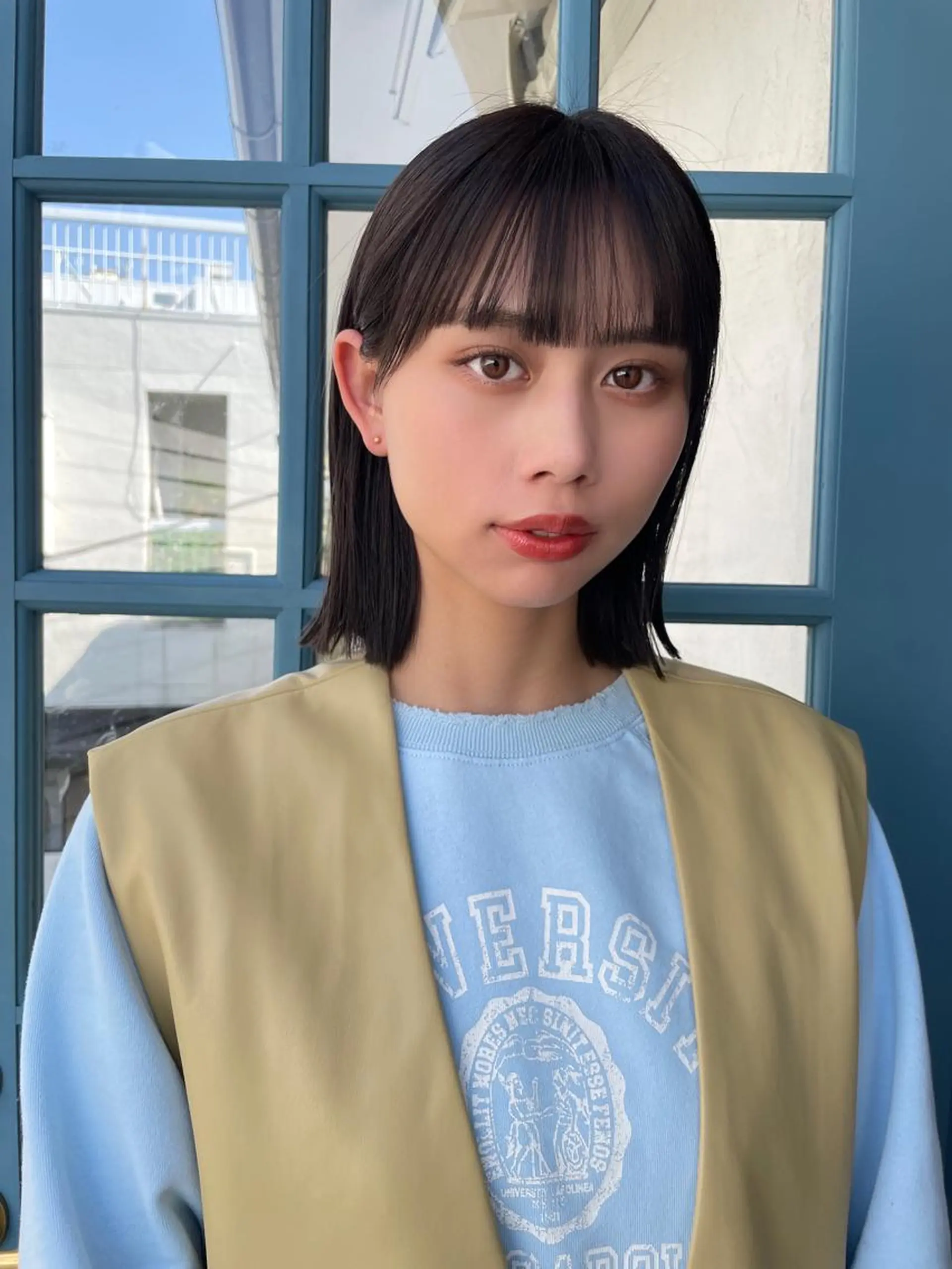 ショート カラー カット ヘアカラー トリートメント 顔周りカット× 髪質改善【リョウ】のヘアスタイル