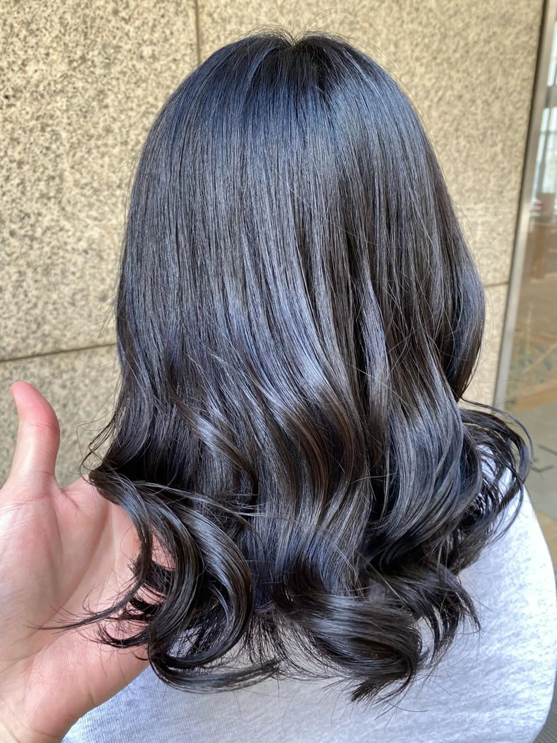 セミロング メンズ縮毛矯正 ニュアンスパーマのヘアスタイル