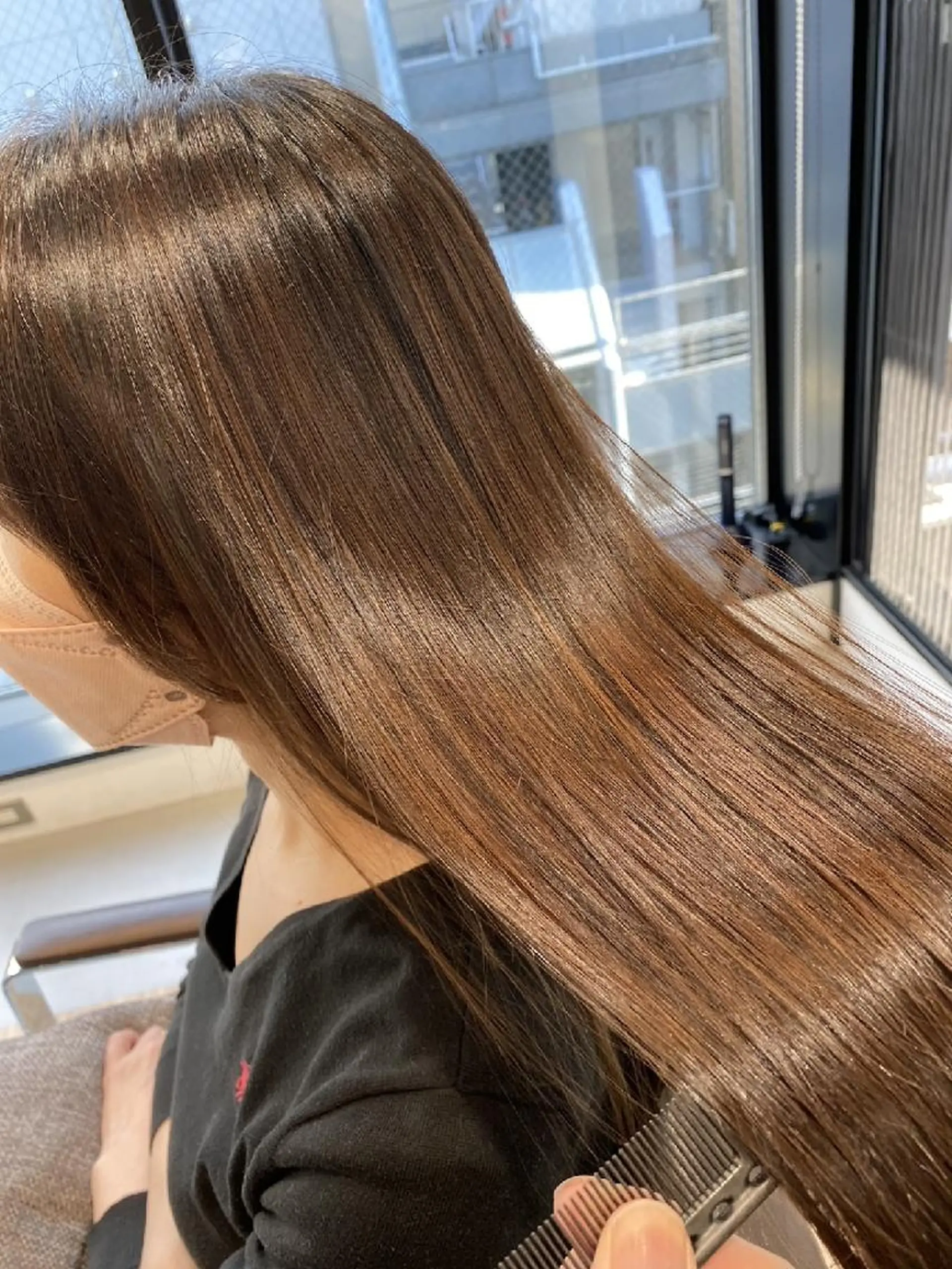 ロング 髪質改善 トリートメント 深夜まで営業中‼️ レム髪質改善のヘアスタイル