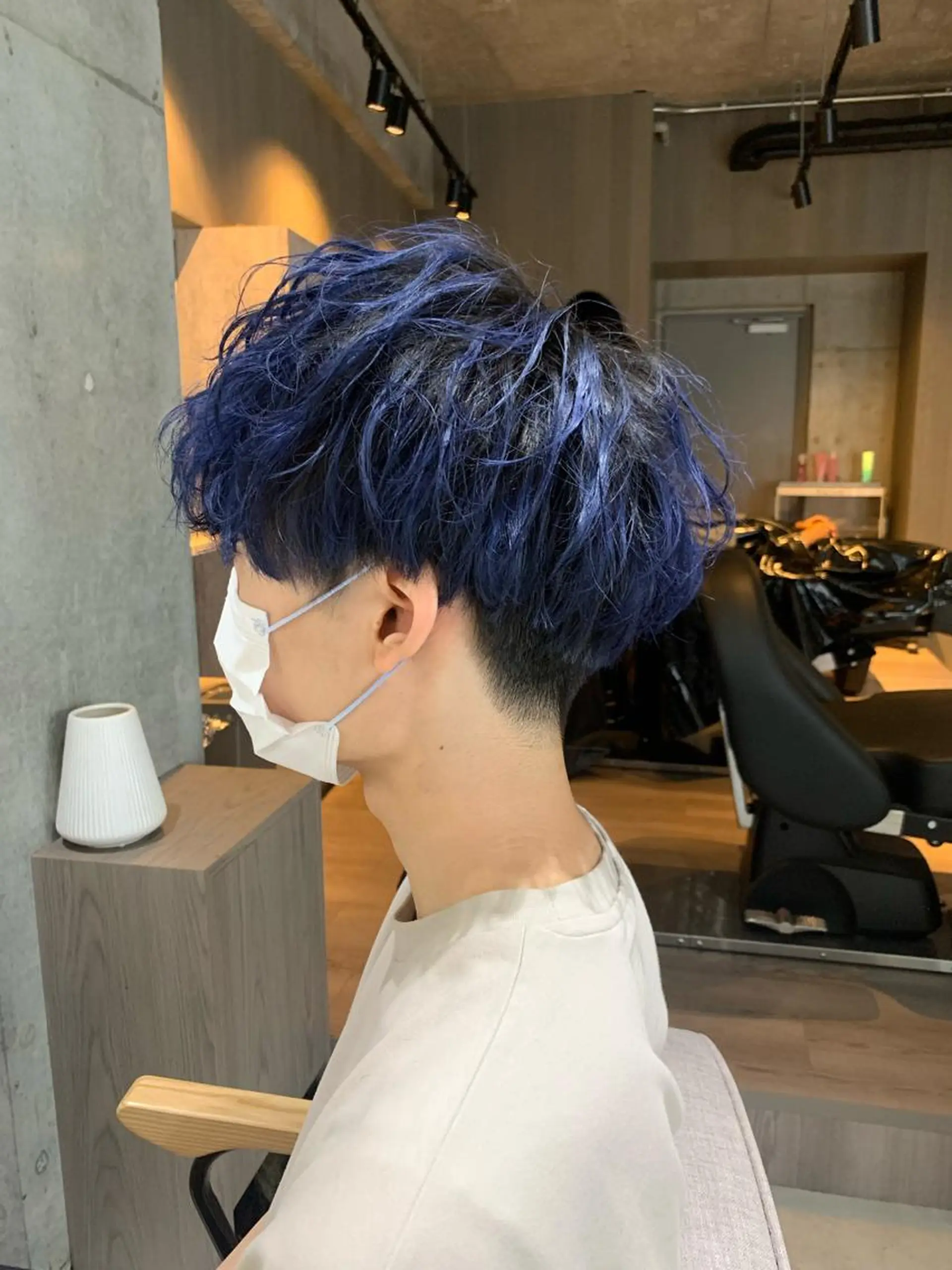 メンズ メンズブリーチ カット ヘアカラー 毛流れが作れる 縮毛矯正/渡部純生のヘアスタイル