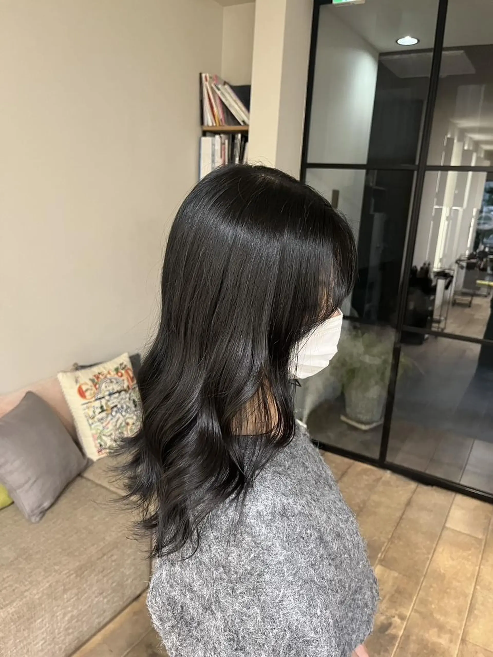 ロング カラー 黒髪 ヘアカラー 長沢 結菜🎀のヘアスタイル