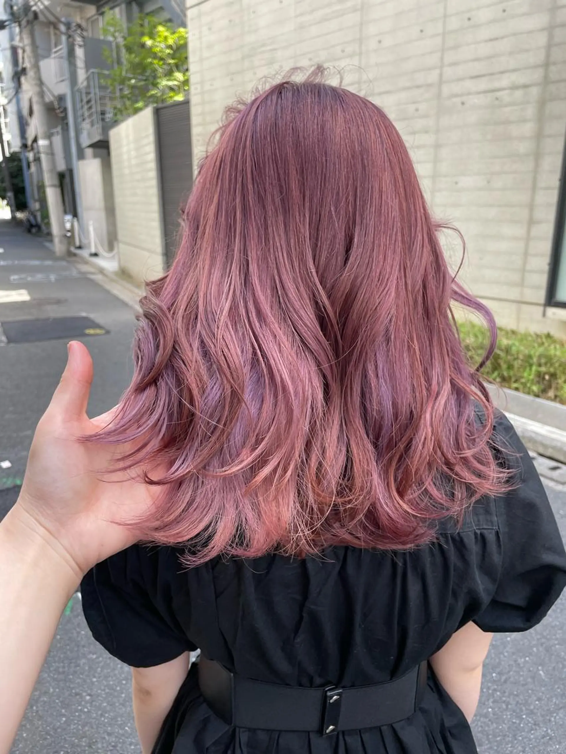 ミディアム カラー ブリーチ ヘアカラー トリートメント ツヤ美髪💐 髪質改善/高山愛来のヘアスタイル