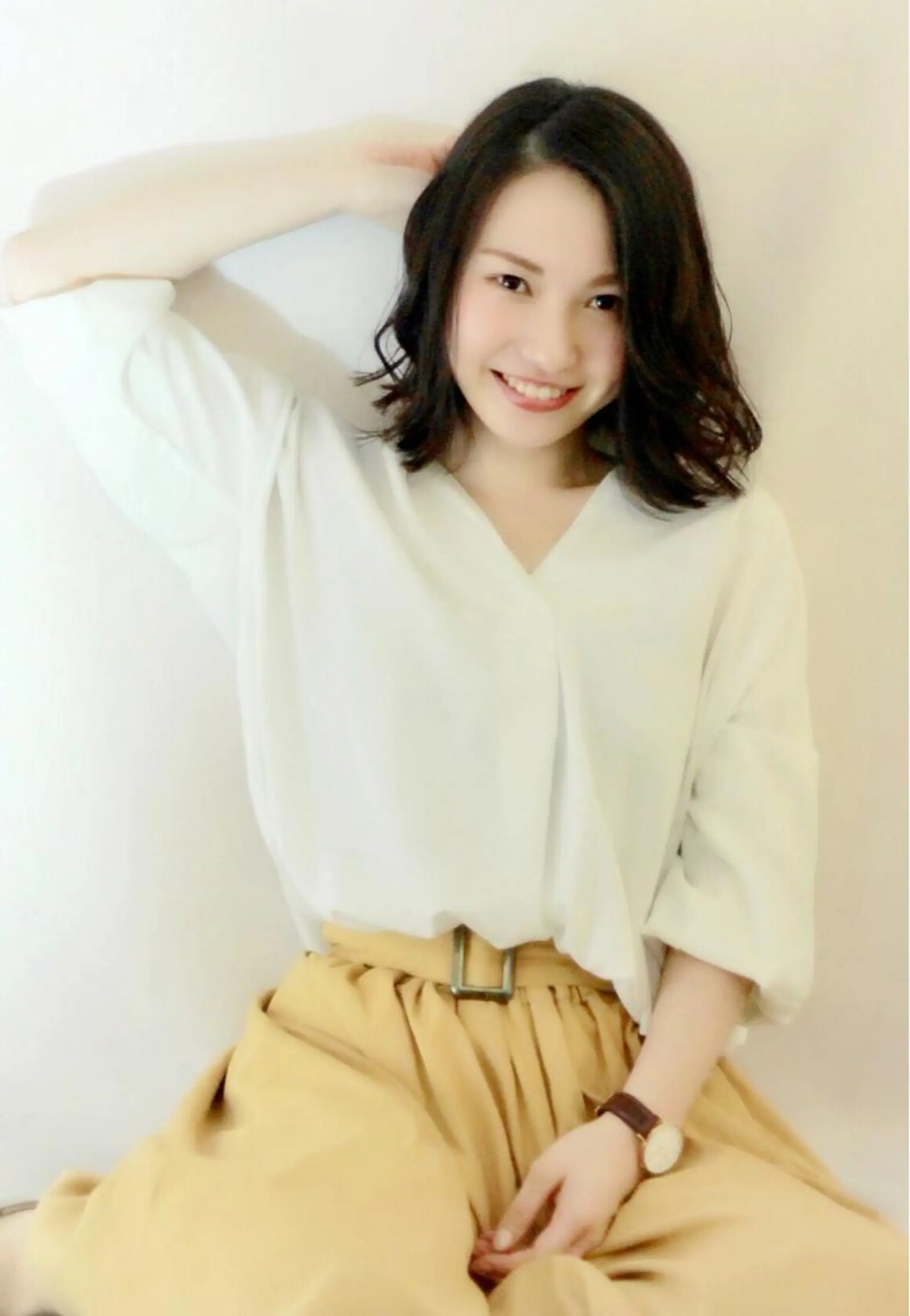 ミディアム 外ハネヘア 🤍デザインカラー 特化🤍HIROのヘアスタイル