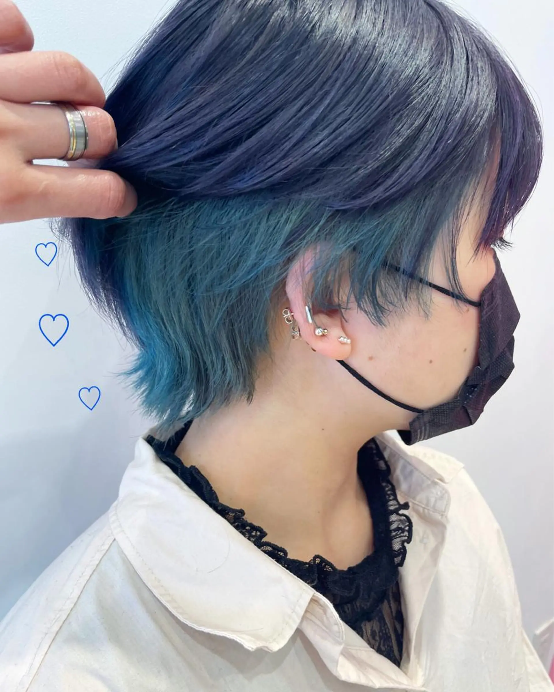 ショート カラー ネイビーカラー EMANON新宿東口所属・新宿駅近♡個室 ♡関口三都季🌜のヘアスタイル