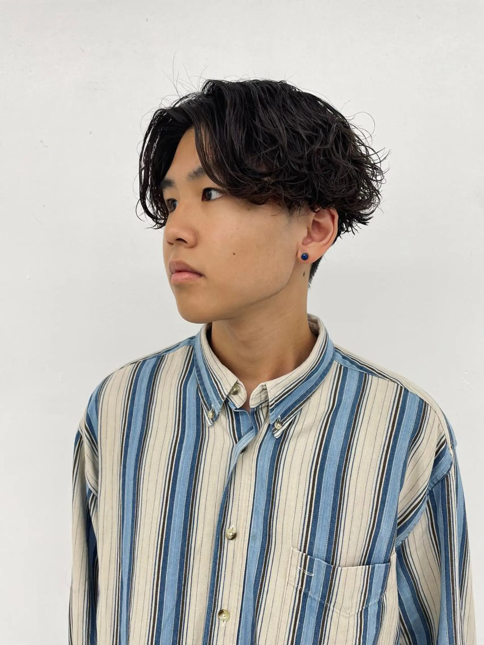 パーマ メンズ スパイキーパーマ 柏NO1 藤本葉のヘアスタイル