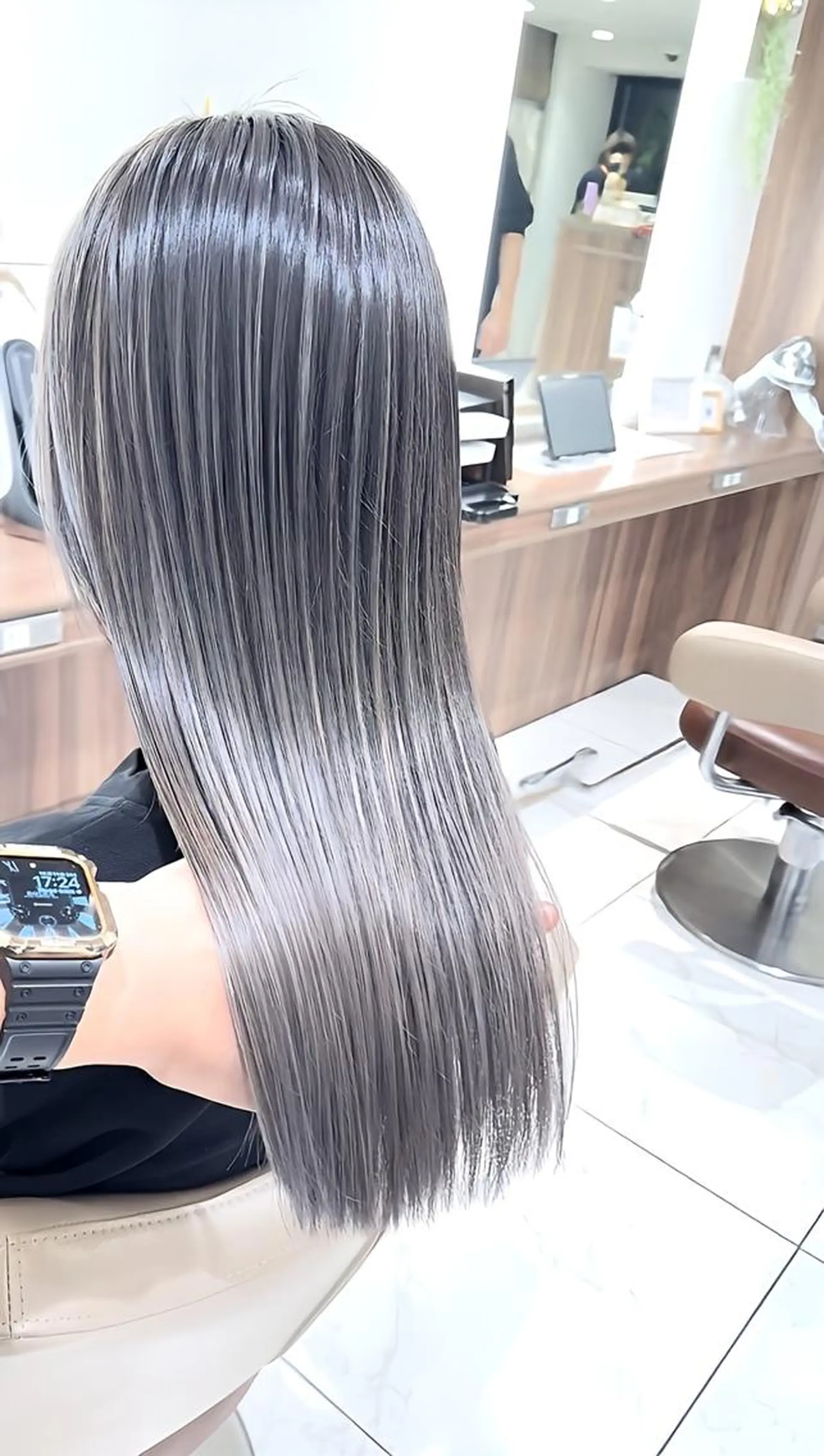 ロング カラー 髪質改善 ヘアカラー トリートメント ＡＳＨ大宮/ブリーチ 髪質改善/カラーのヘアスタイル