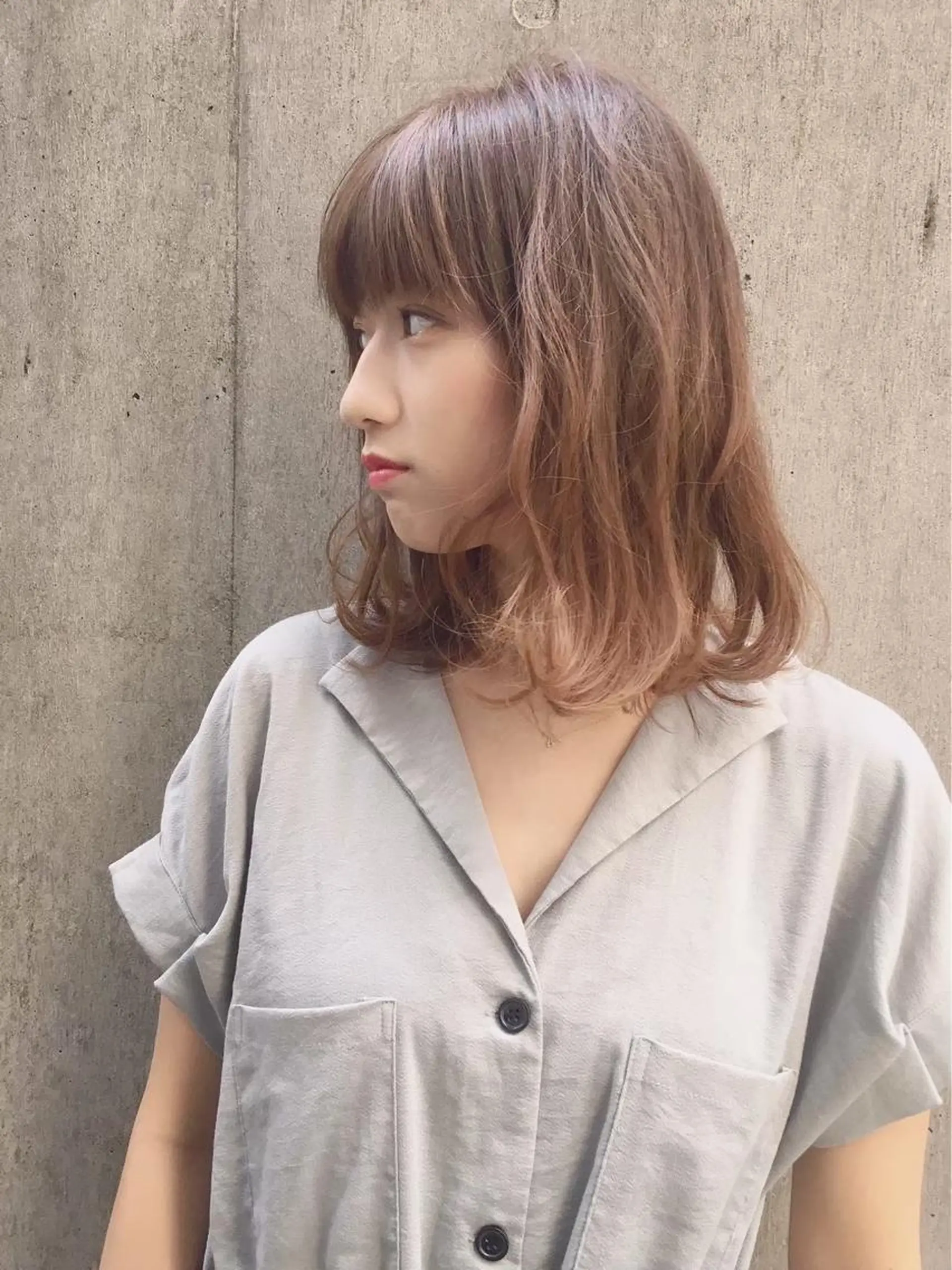 ミディアム カラー Watai 艶髪 當間 大知のヘアスタイル