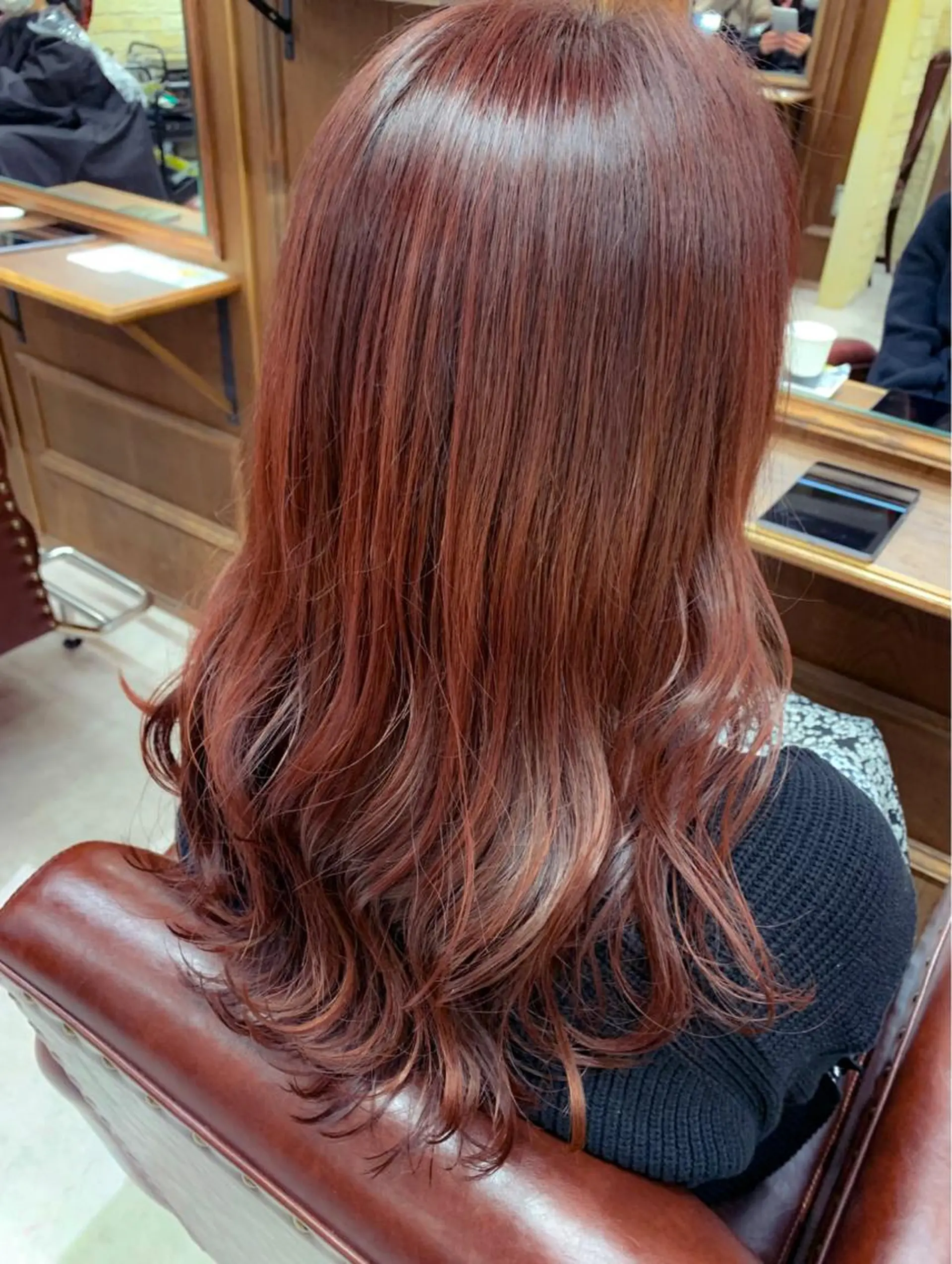 セミロング カラー ブラウンカラー ピンクカラー ピンクブラウン 美髪矯正/艶髪 CLUTCH田中海琴のヘアスタイル