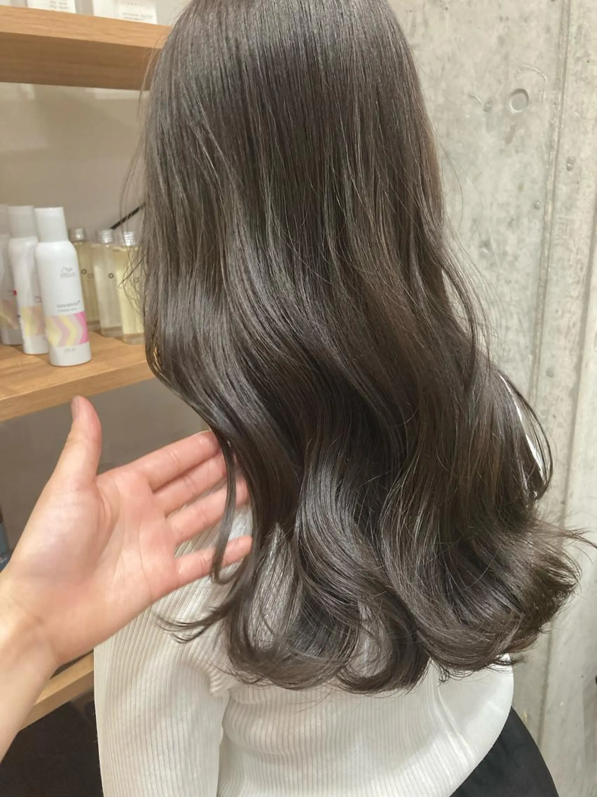 ロング カット ヘアカラー トリートメント ✨色持ちの良い艶 カラー✨蟹江真世のヘアスタイル