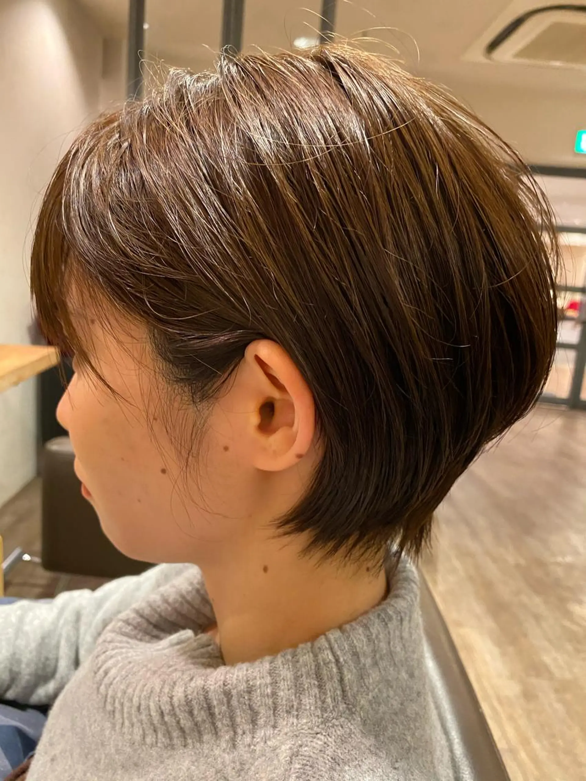 ショート ショートヘア 小顔カット カット ヘアカラー トリートメント 金沢美容室/ 艶髪/夜営業/JINのヘアスタイル