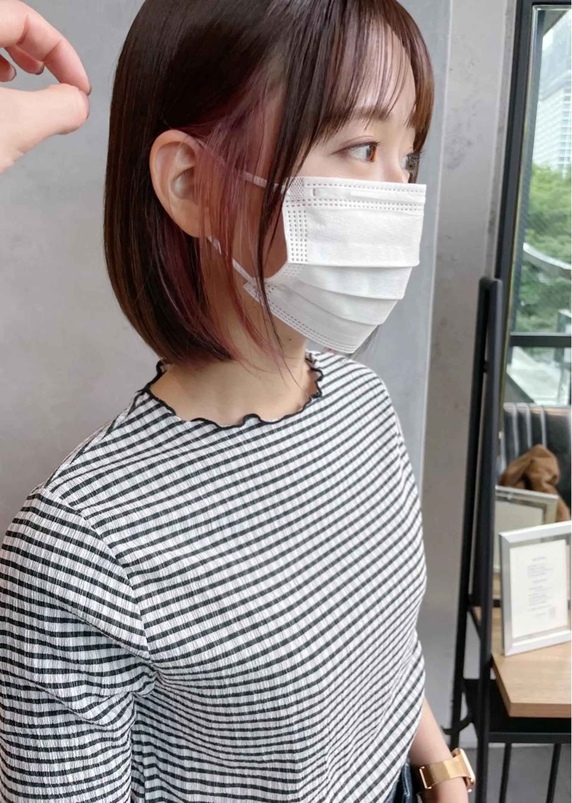 ショート 美髪矯正/艶カラー ボブ/栄/鐘ヶ江純也のヘアスタイル
