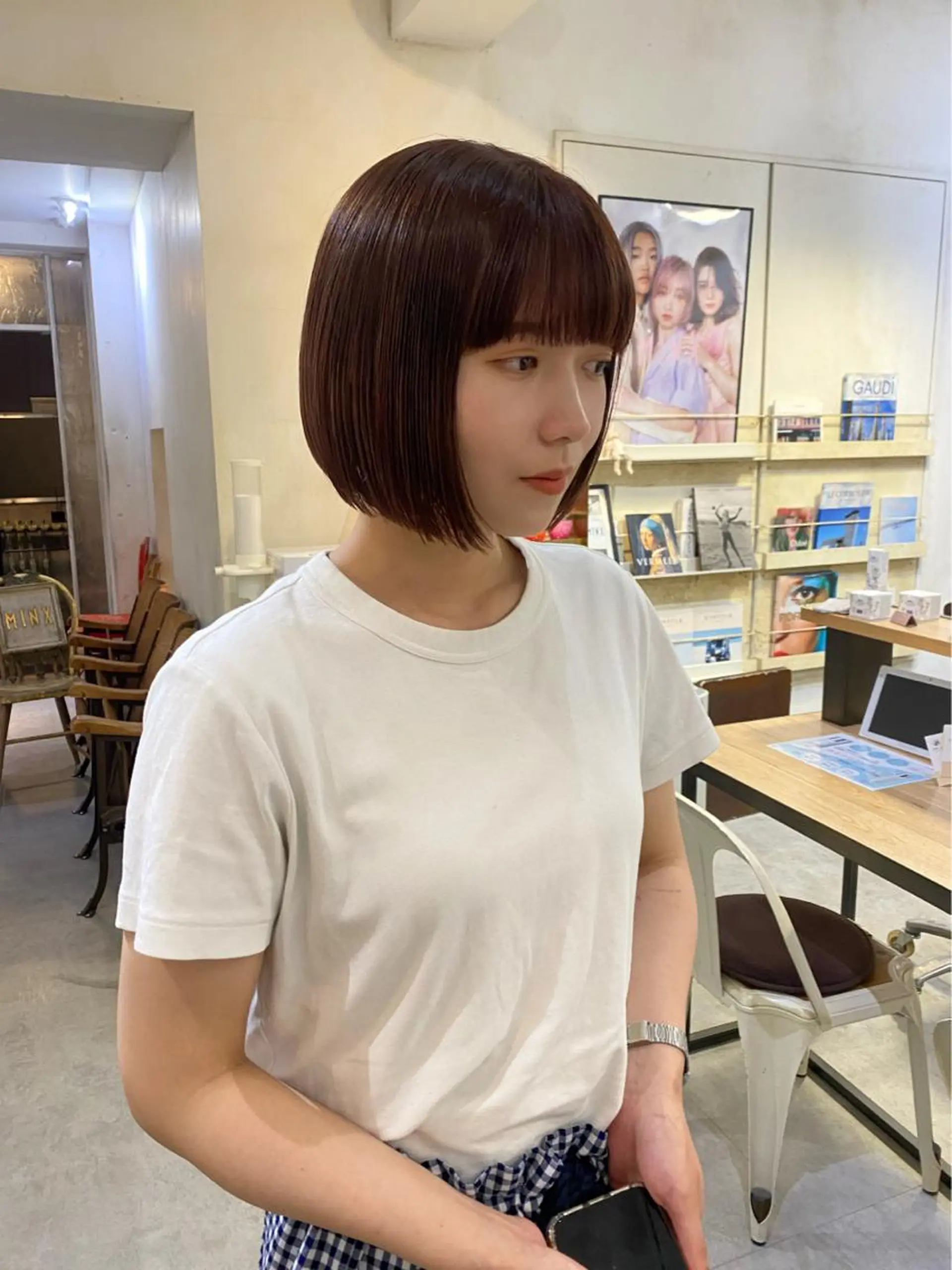 ショート カラー ブラウンカラー ピンクカラー レッドカラー asuka/似合わせ /レイヤー/暖色のヘアスタイル