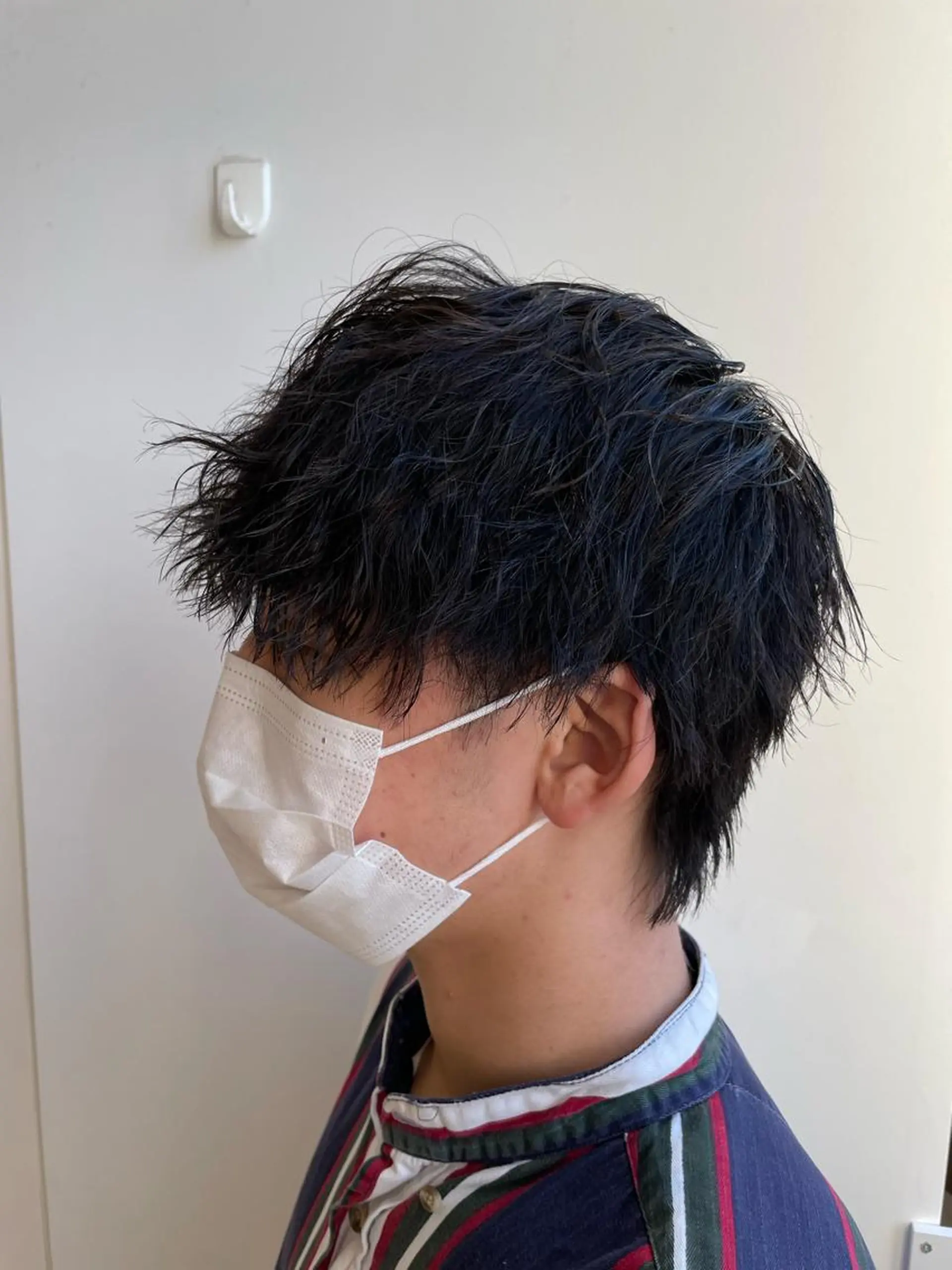 パーマ メンズ 韓国風ハッシュカット 似合わせレイヤー池袋のヘアスタイル