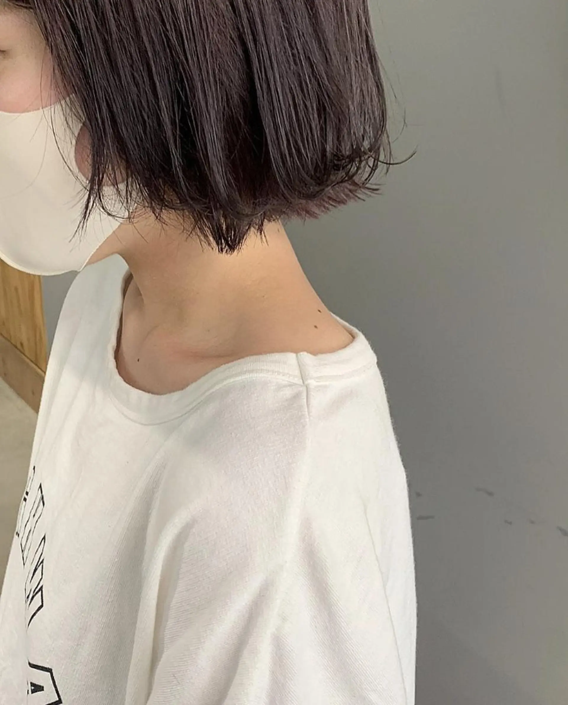ミディアム カラー パーマ ショートボブ ミディアムパーマ アディクシーカラー ブリーチ ケアブリーチ ヘアカラー トリートメント CEINE OURのヘアスタイル