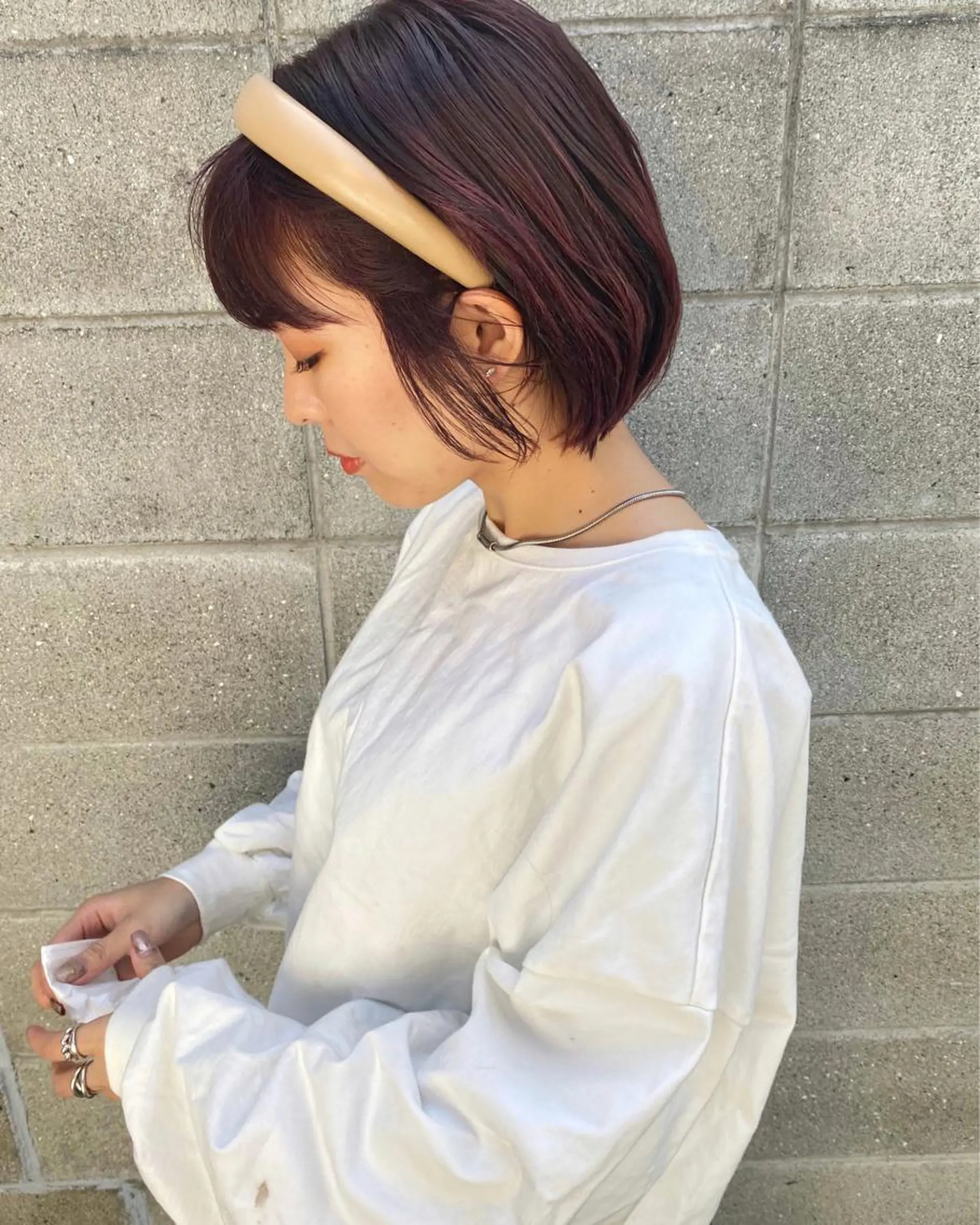 ショート カラー ブリーチ ピンクカラー tonari 梅田、中崎町のヘアスタイル