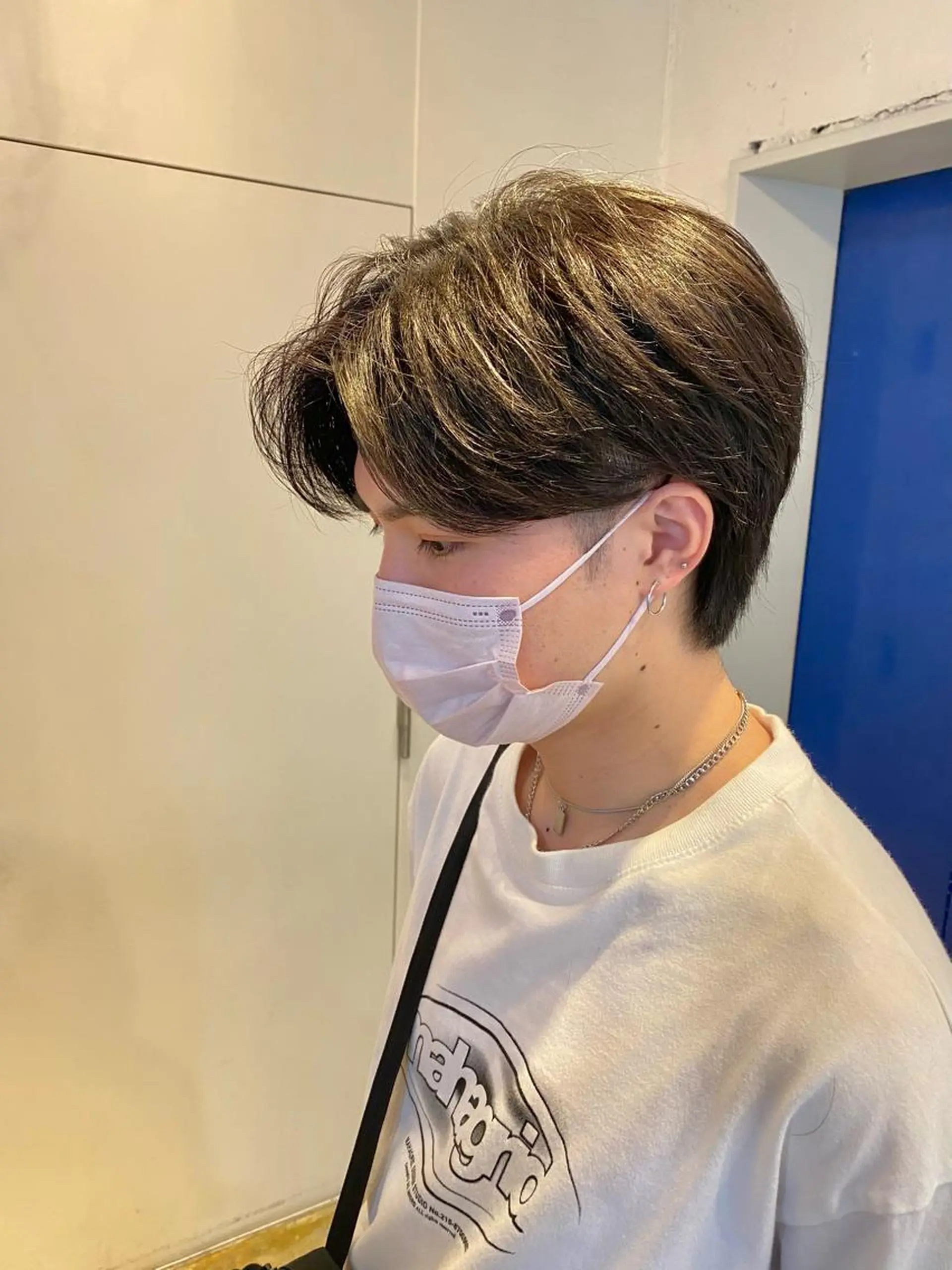 ショート メンズ センターパート カット トリートメント JINKIメンズ特化 メンズカットパーマのヘアスタイル