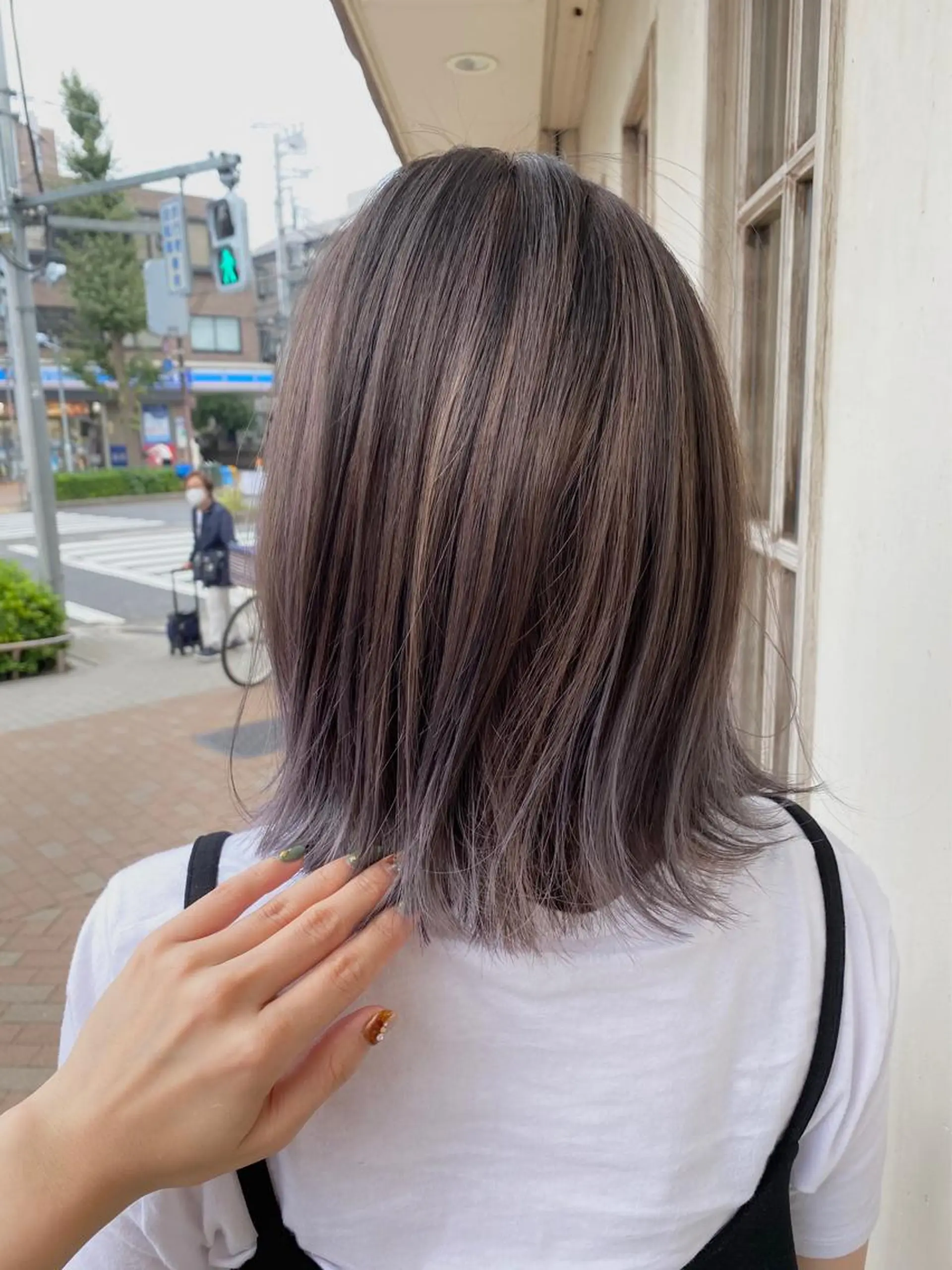 ミディアム カラー ハイライトカラー ハイライト 森 早希絵のヘアスタイル