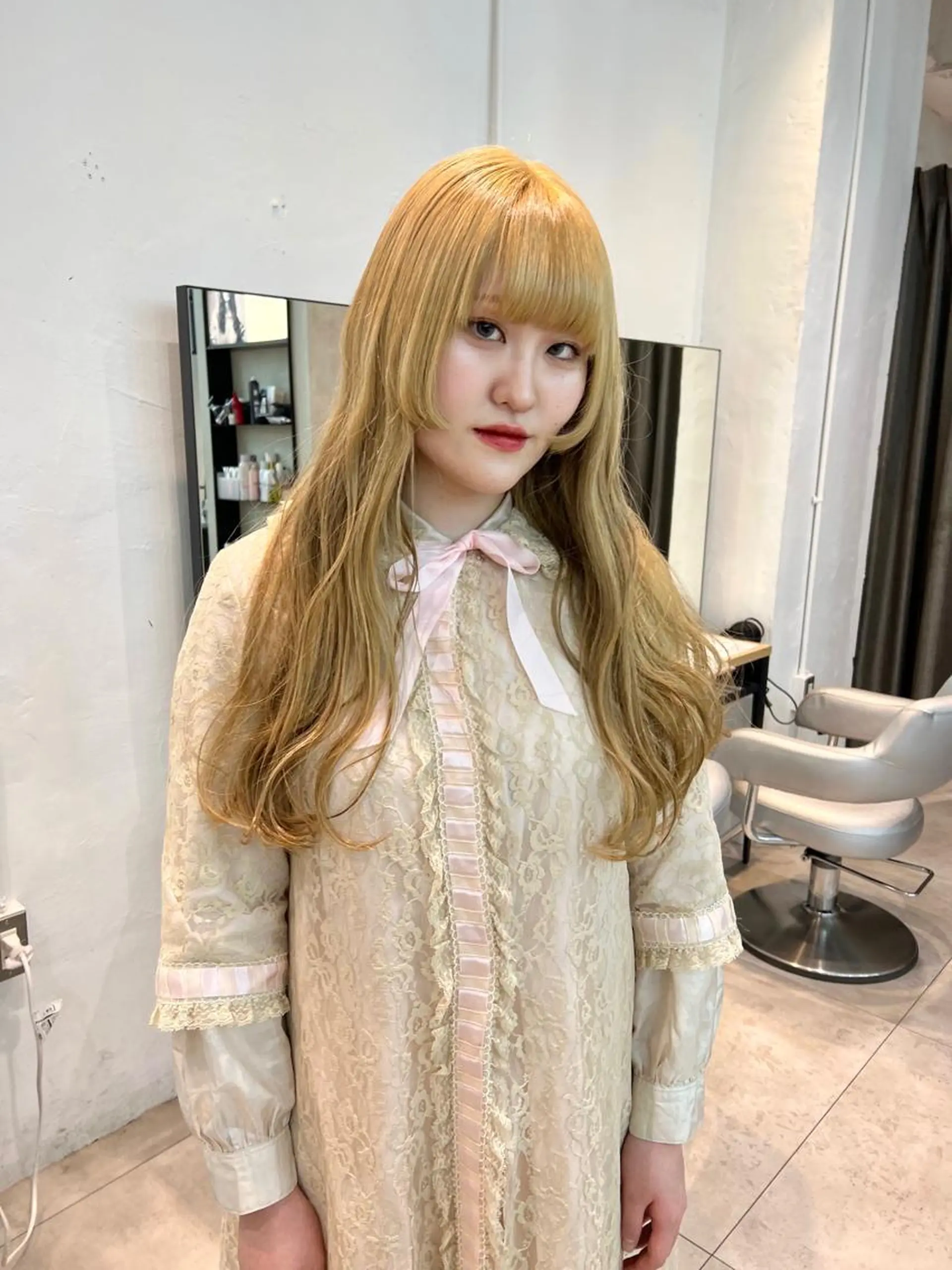 ロング カラー 顔周りカット/透明感 カラー✂️MEIのヘアスタイル