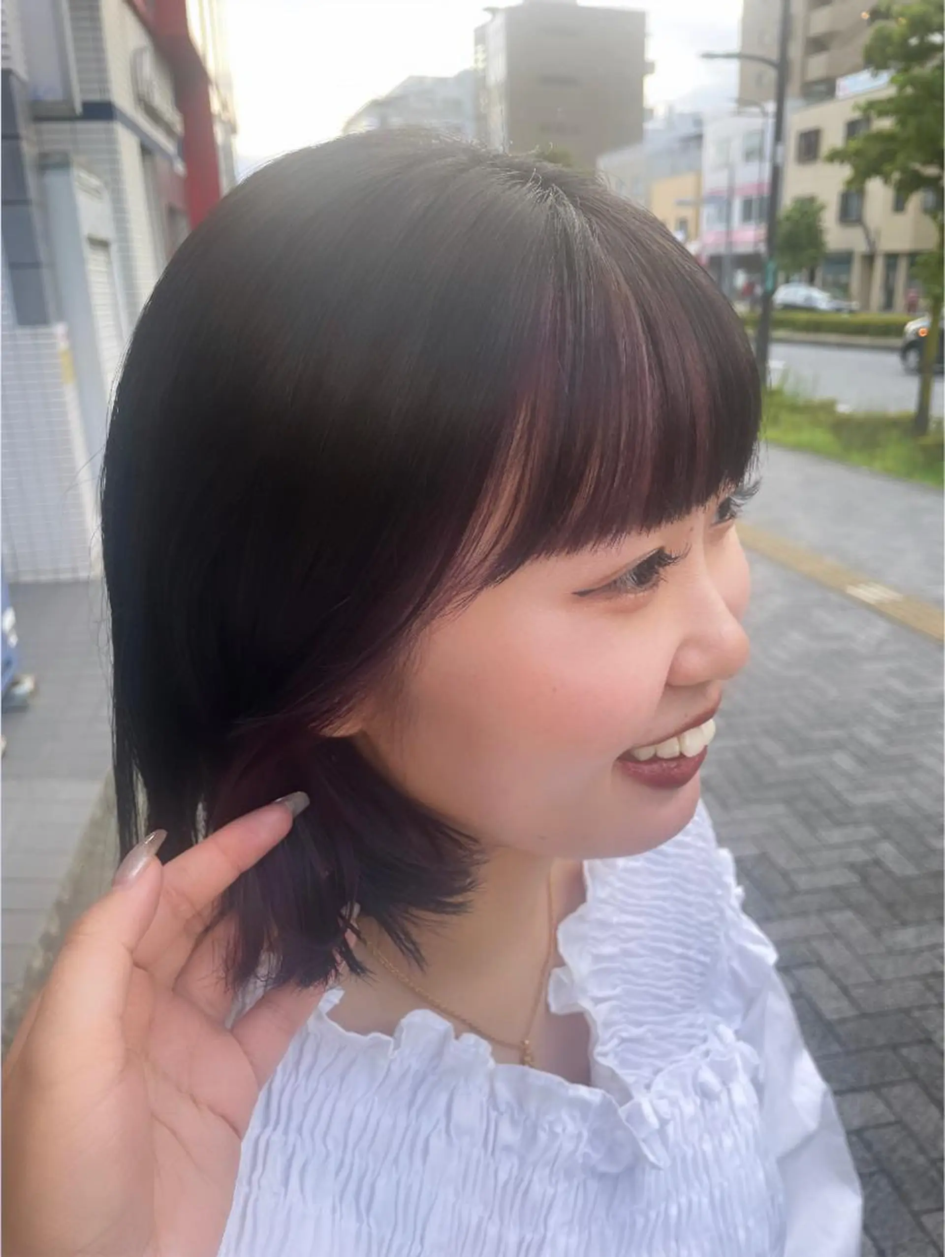 ショート カラー イヤリングカラー ヘアカラー トリートメント 💞暖色カラー 💞risaのヘアスタイル