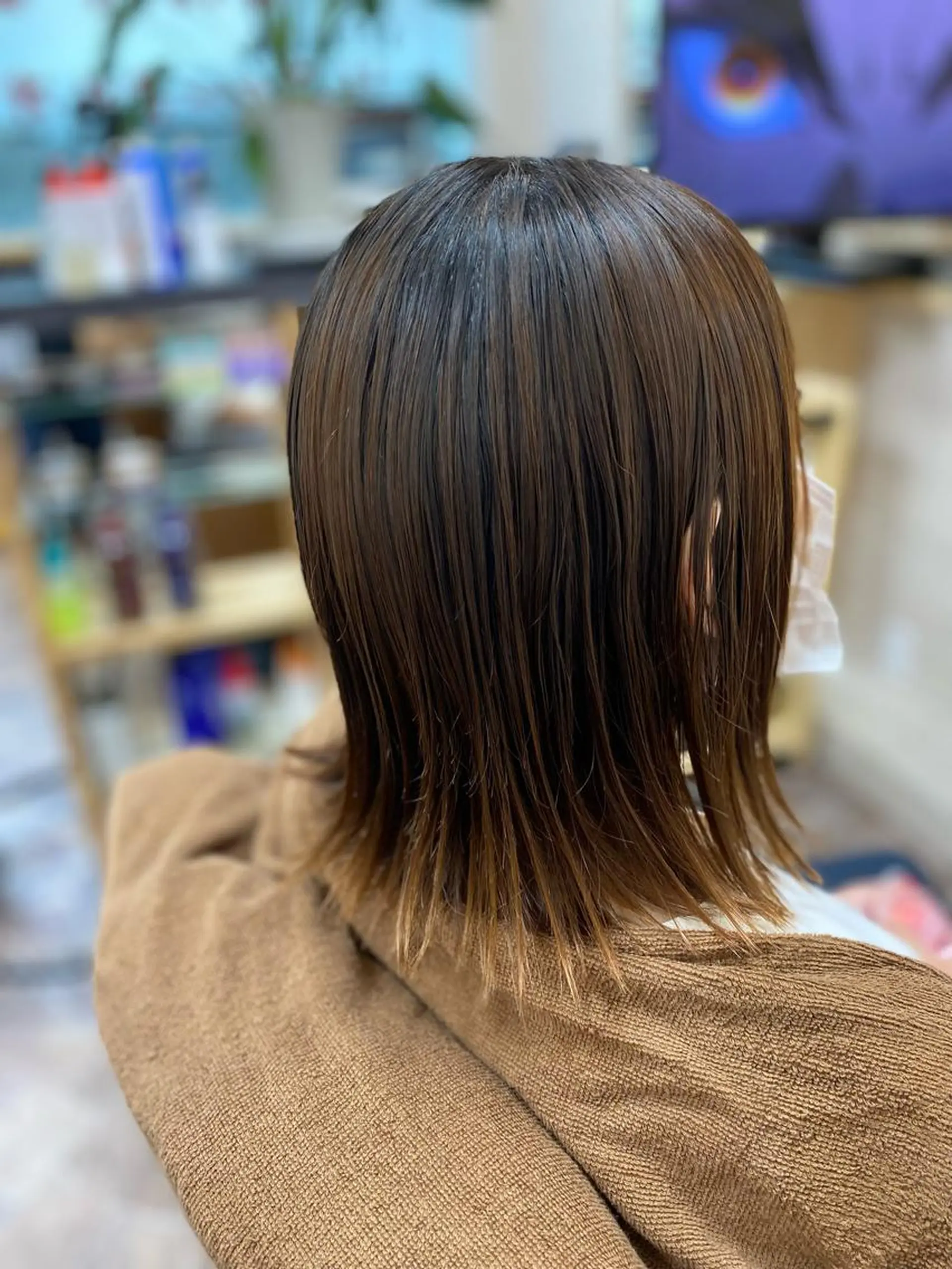 ミディアム カラー パーマ 後藤 征信のヘアスタイル