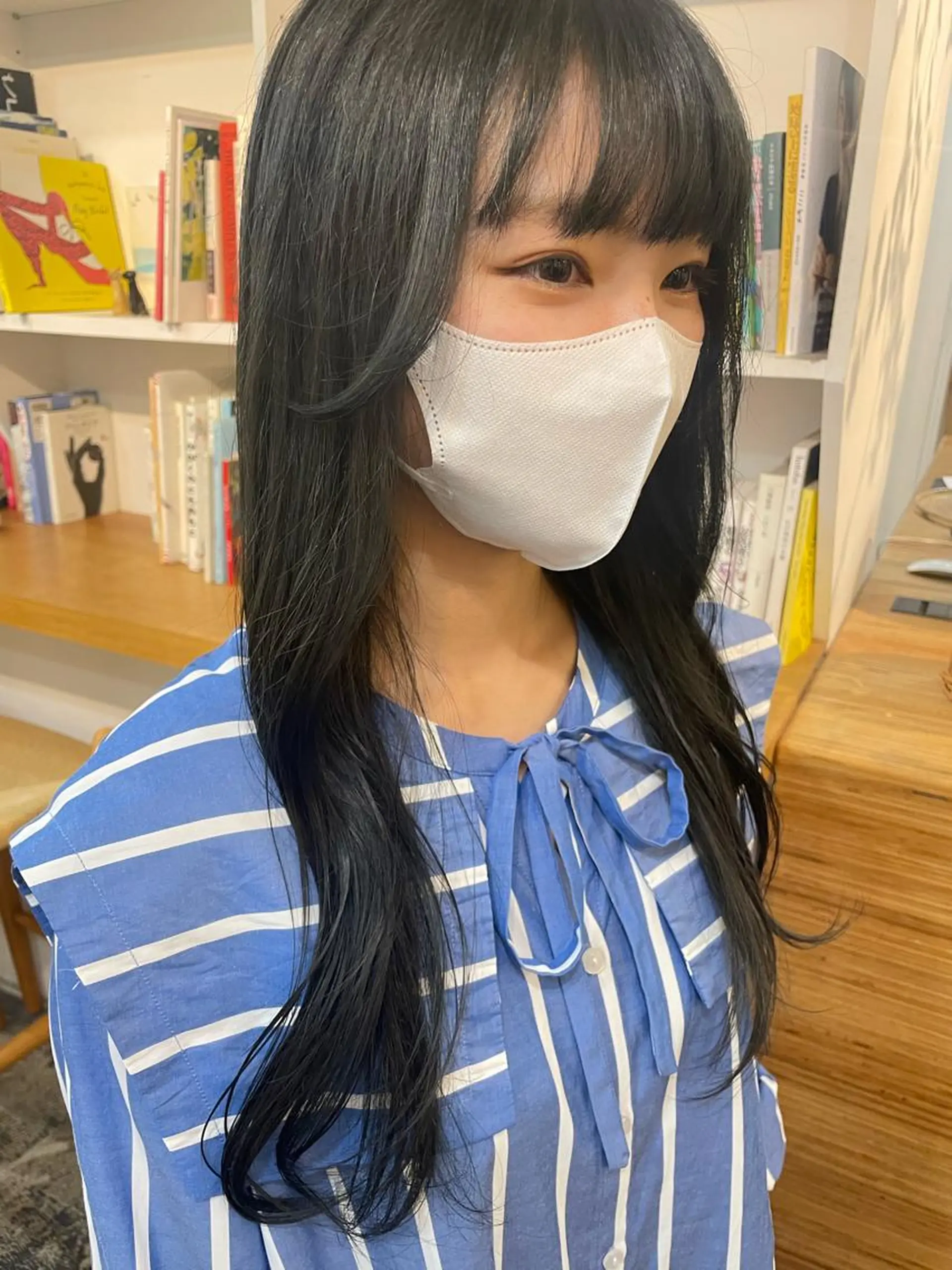 ロング カラー グレージュ オリーブグレージュ オリーブグレー ヘアカラー トリートメント 【表参道】Ruri デジタルパーマのヘアスタイル