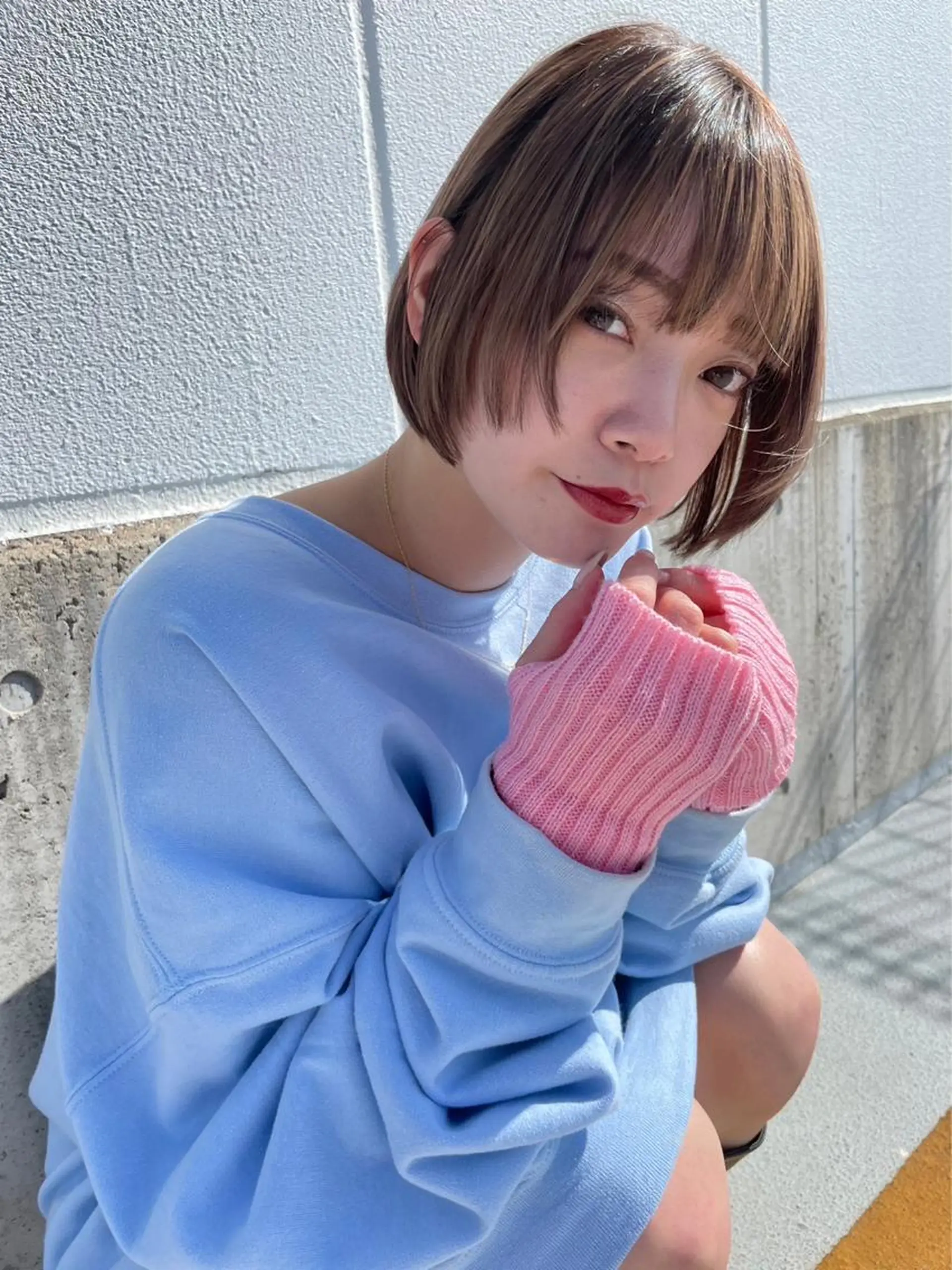 ショート ダブルカラー/韓国 ヘア/さわのあかねのヘアスタイル