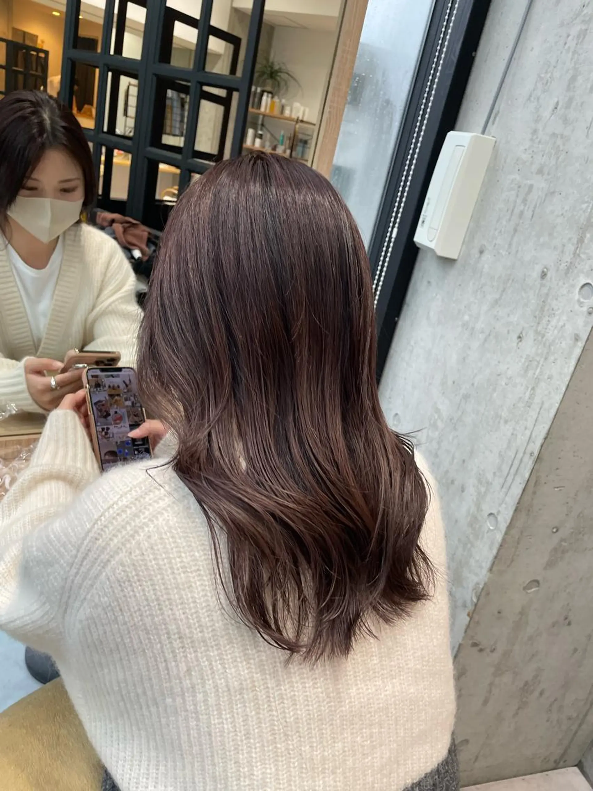 ミディアム カット ヘアカラー トリートメント ✨透明感カラー/縮毛 恵比寿HAYATO✨のヘアスタイル