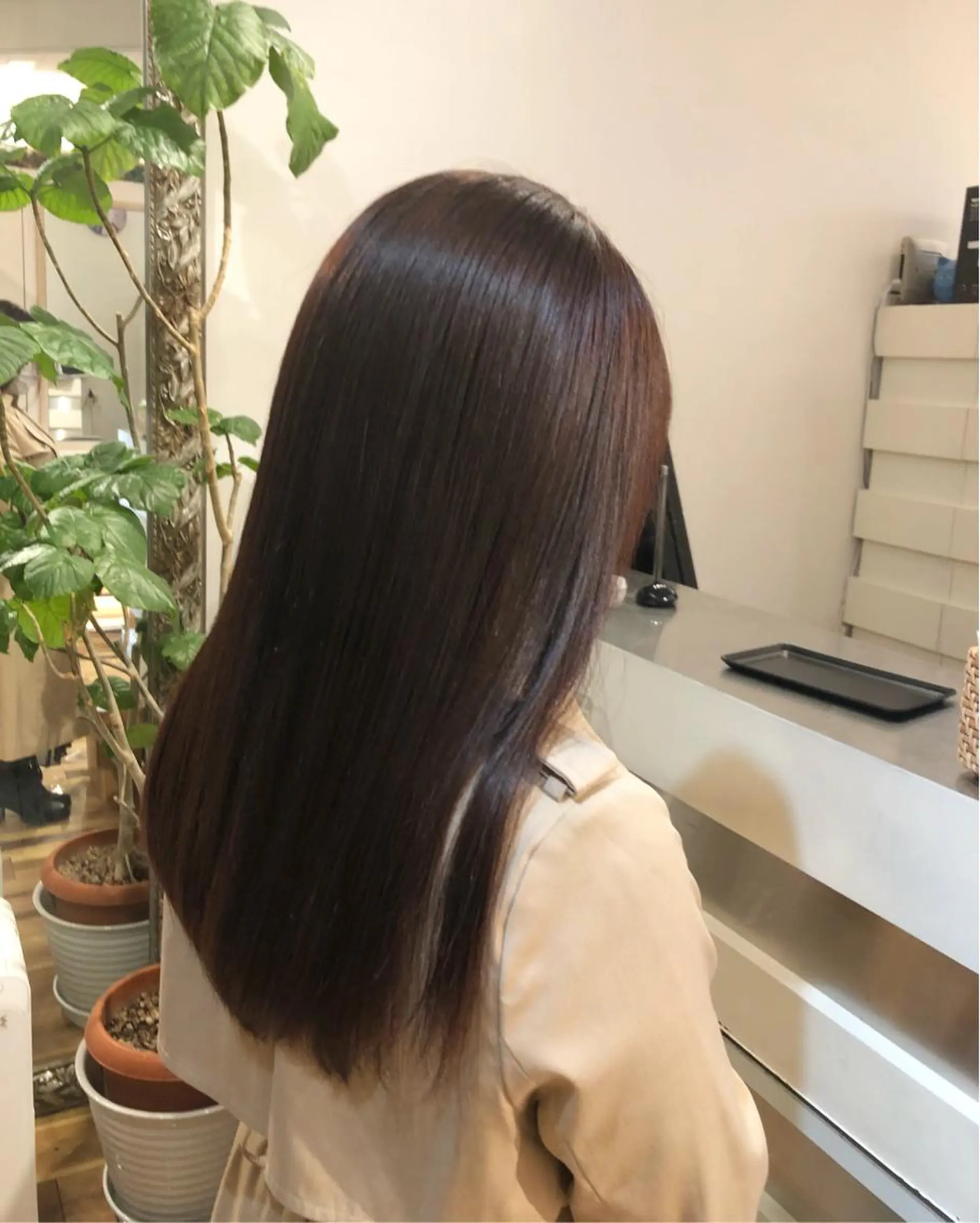 ロング 小顔カット前髪 顔周りカット林亮佑のヘアスタイル