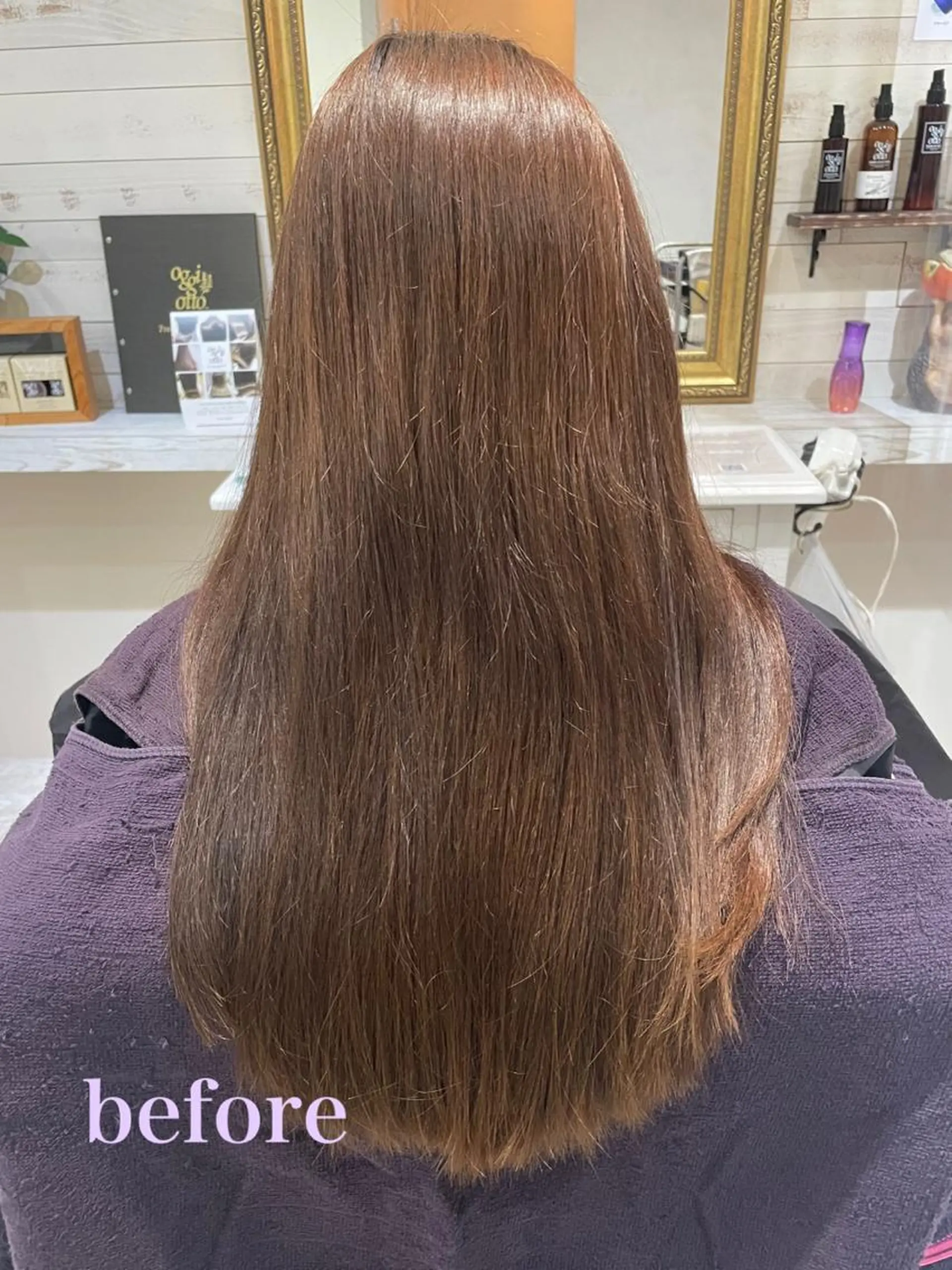 ロング カラー 紺谷 久美子のヘアスタイル