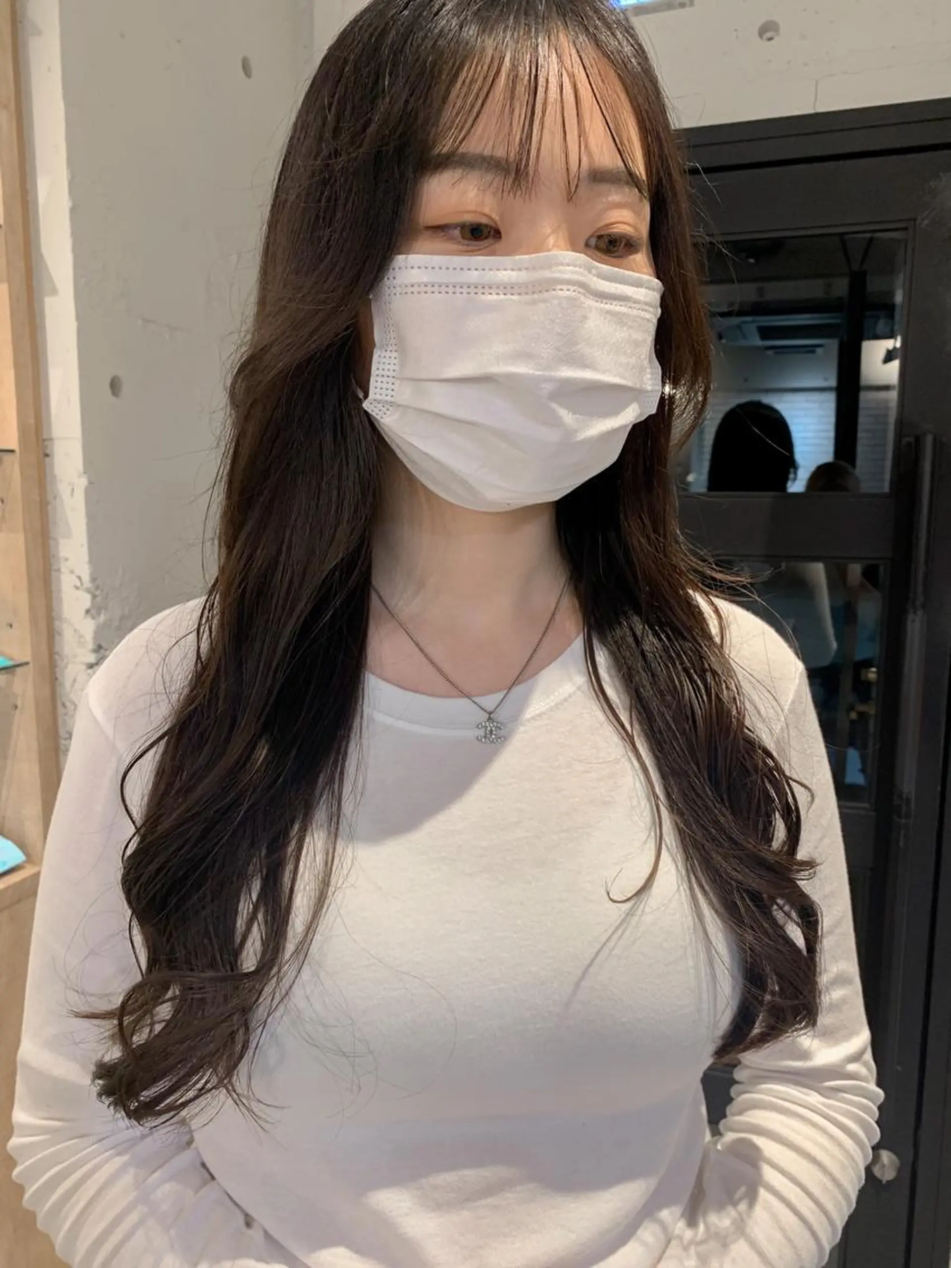 ロング パーマ ヘアアレンジ 韓国風ヘア yuka .のヘアスタイル