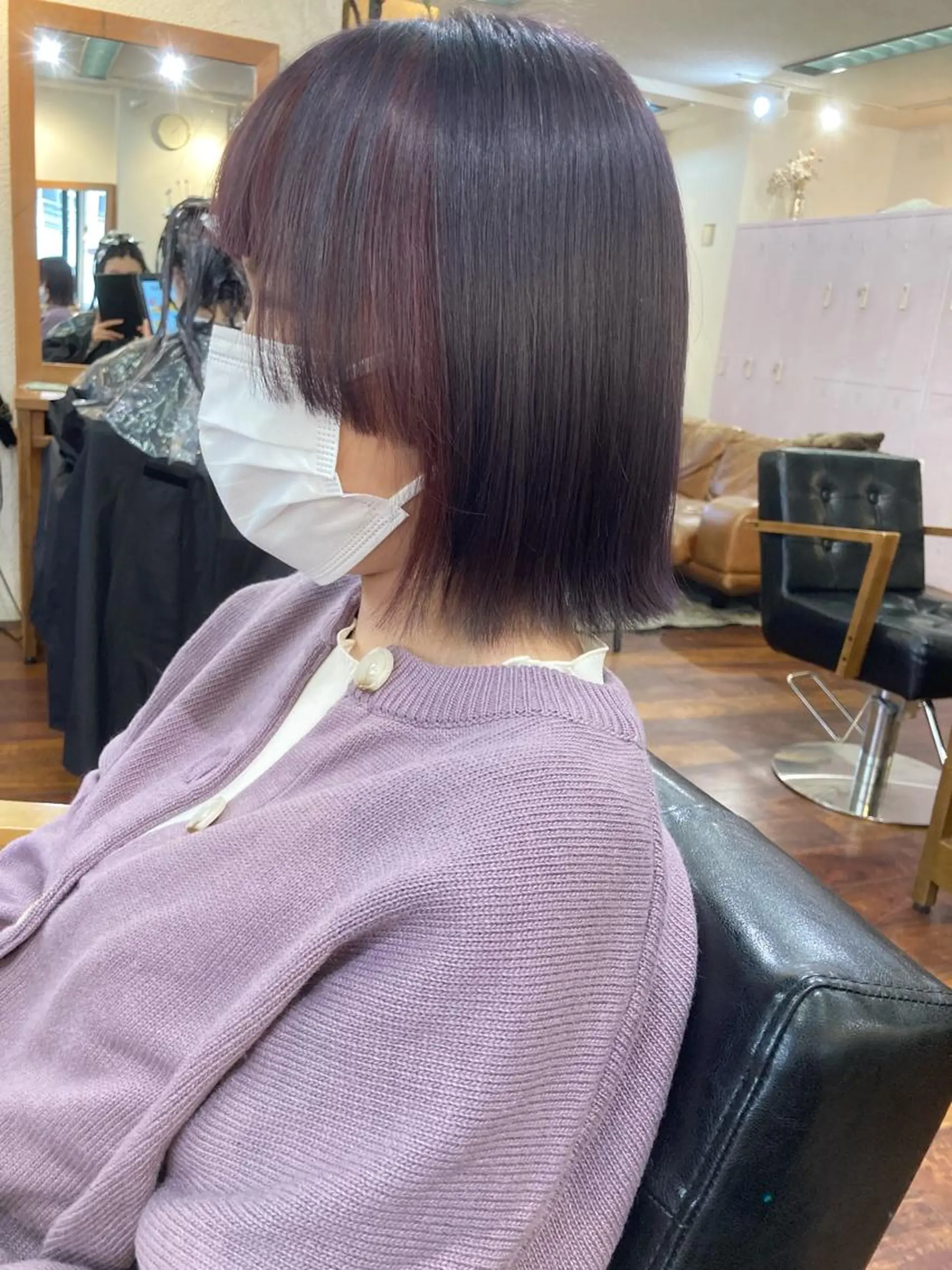 ミディアム カラー ブリーチ カット ヘアカラー 小木曽智美 /ボブ/ショートのヘアスタイル