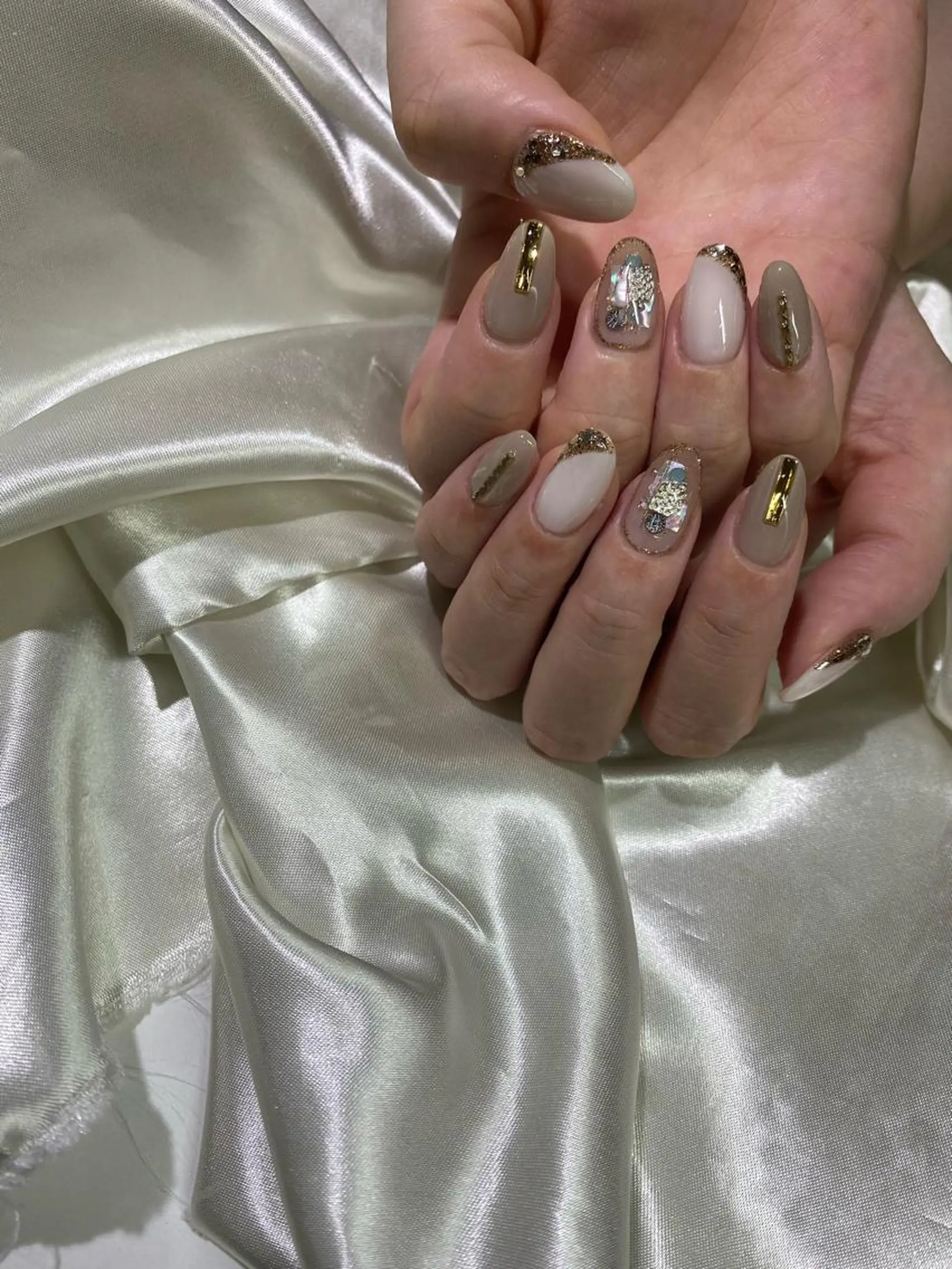 ネイル ミラーネイル 持ち込み ニュアンスネイル Charme. NOBUKOのネイルデザイン