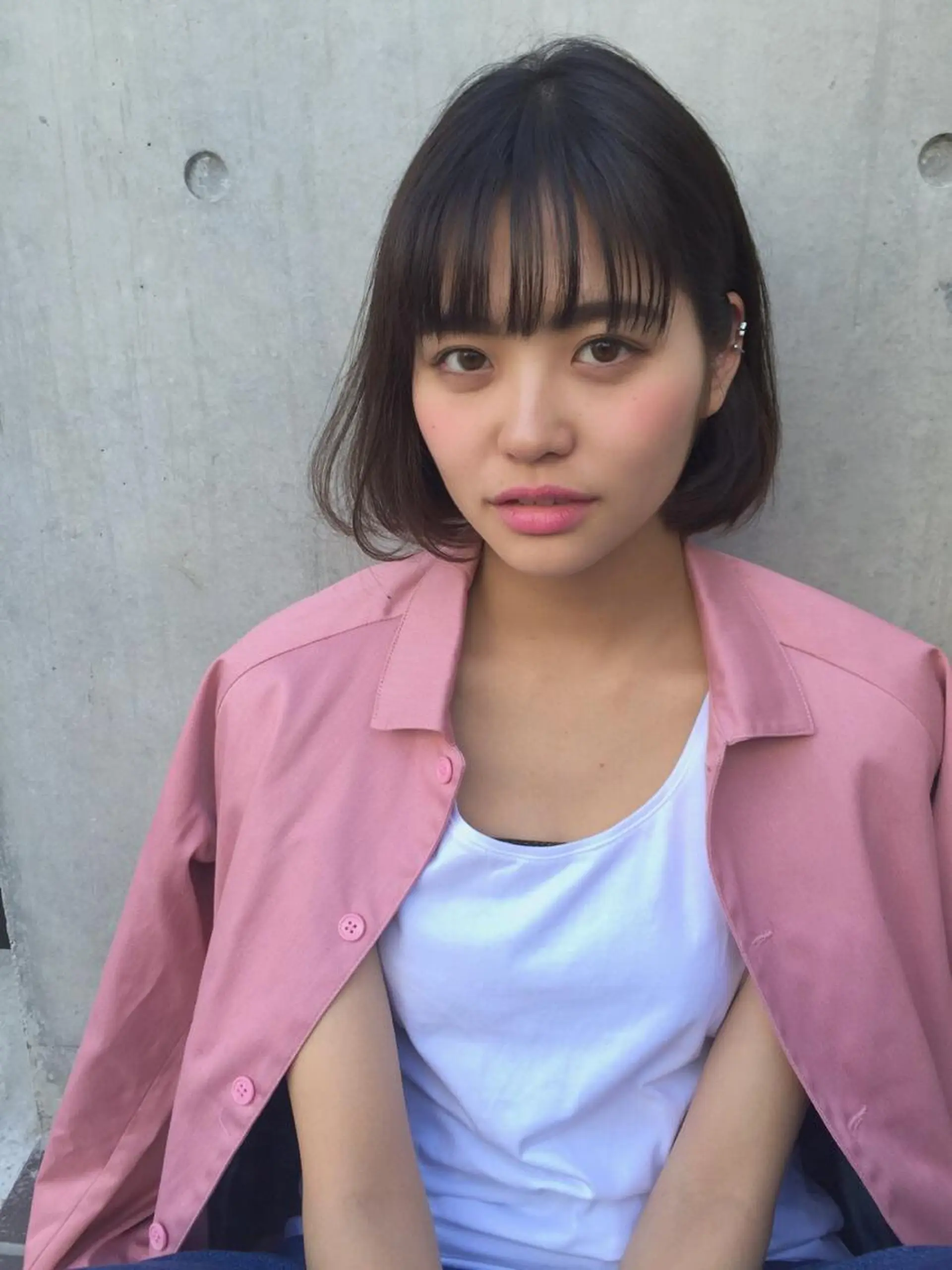 ショート ミディアム ボブ 縮毛矯正 トリートメント 透明感カラー🌿ボブ ✨飛田　ケイのヘアスタイル