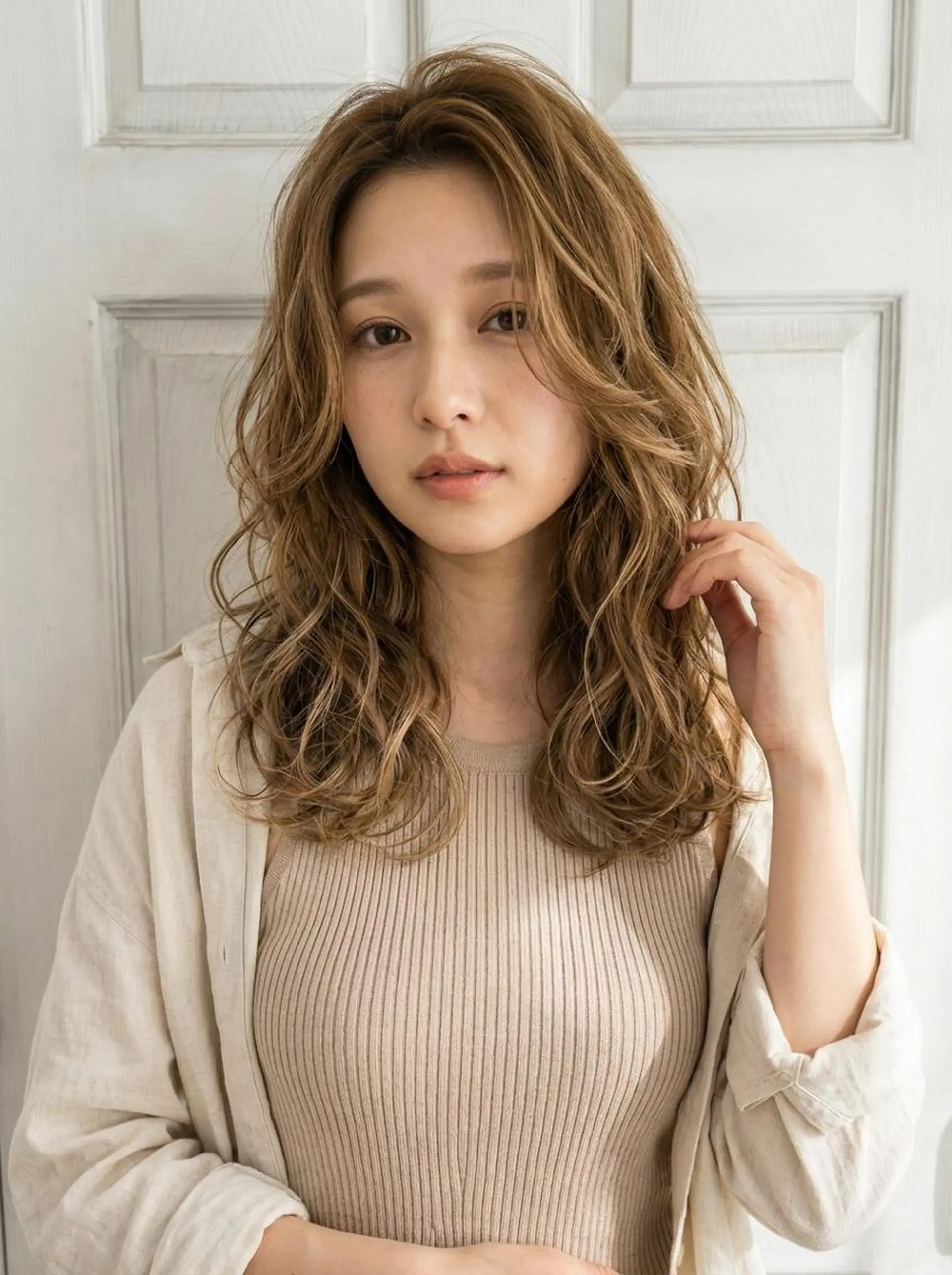 セミロング ボブ くびれヘア 顔周りカット 髪質改善 韓国風ヘア Aroma hair 🌙tanakaのヘアスタイル