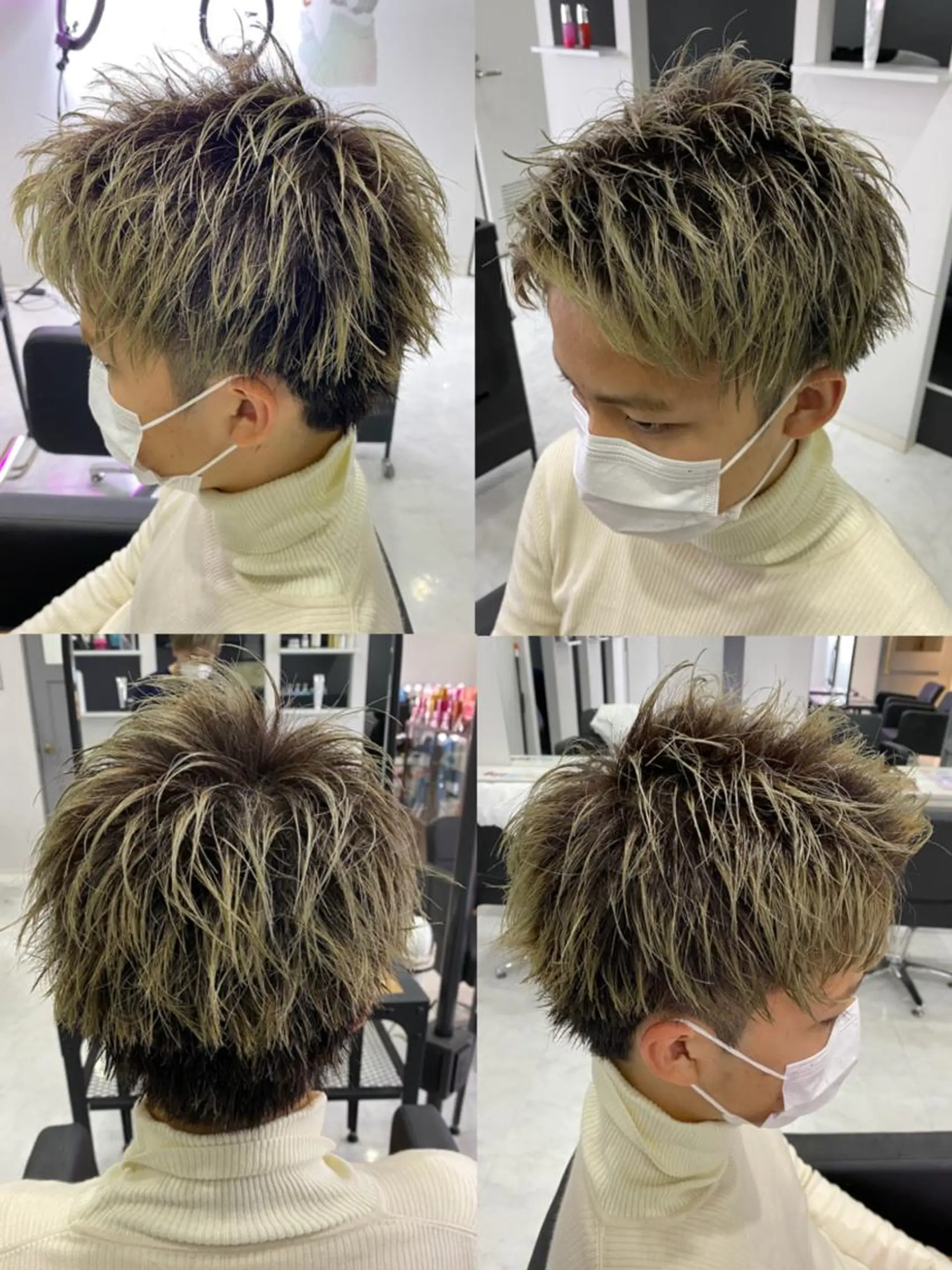 ショート カラー パーマ ヘアアレンジ メンズ 🔥メンズパーマ 特化 渡辺一翔のヘアスタイル