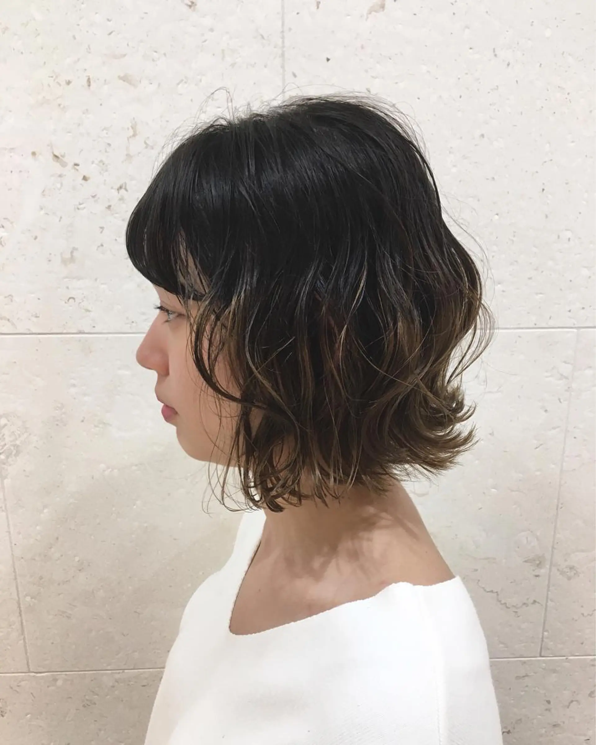 ミディアム カラー グラデーションカラー 斉藤 貴也のヘアスタイル