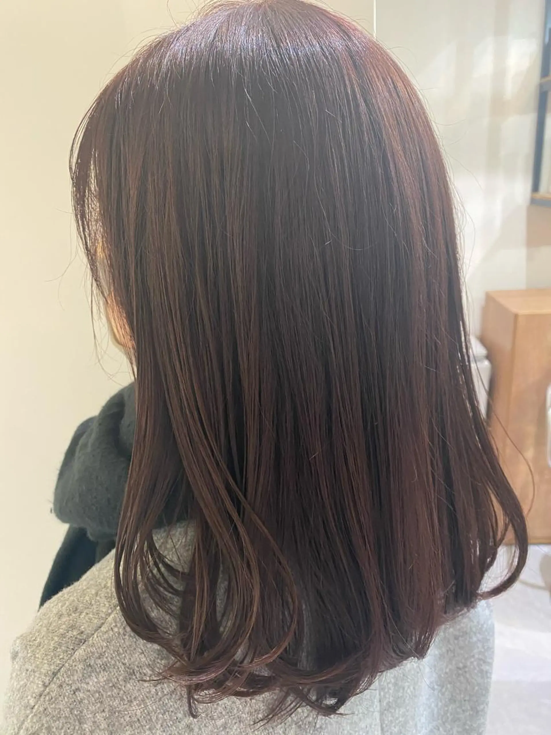 セミロング カラー ブラウンカラー ピンクカラー ピンクブラウン カット ヘアカラー トリートメント ヘッドスパ CARICIA🌱 masaeのヘアスタイル