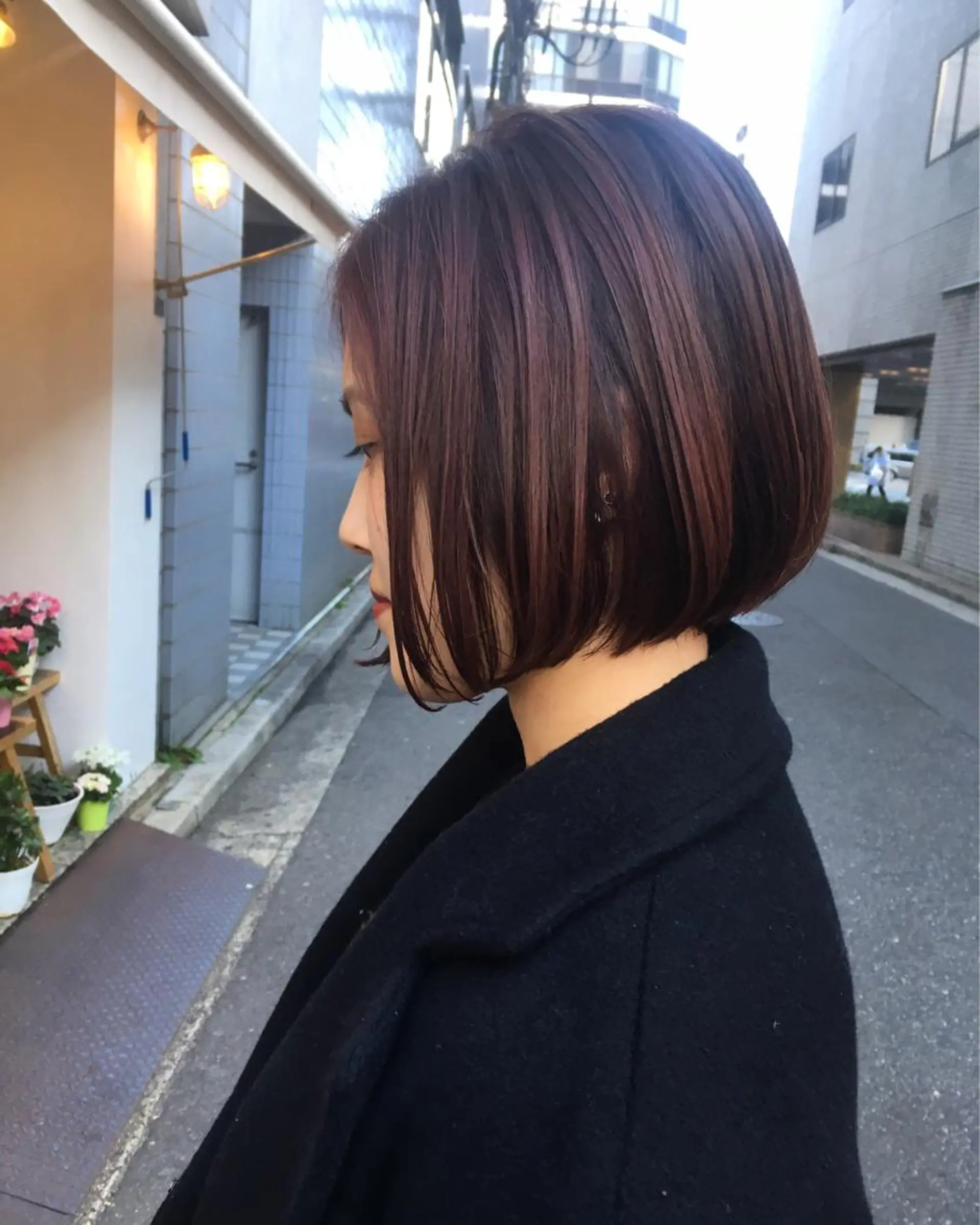 ミディアム カット 安永 涼のヘアスタイル