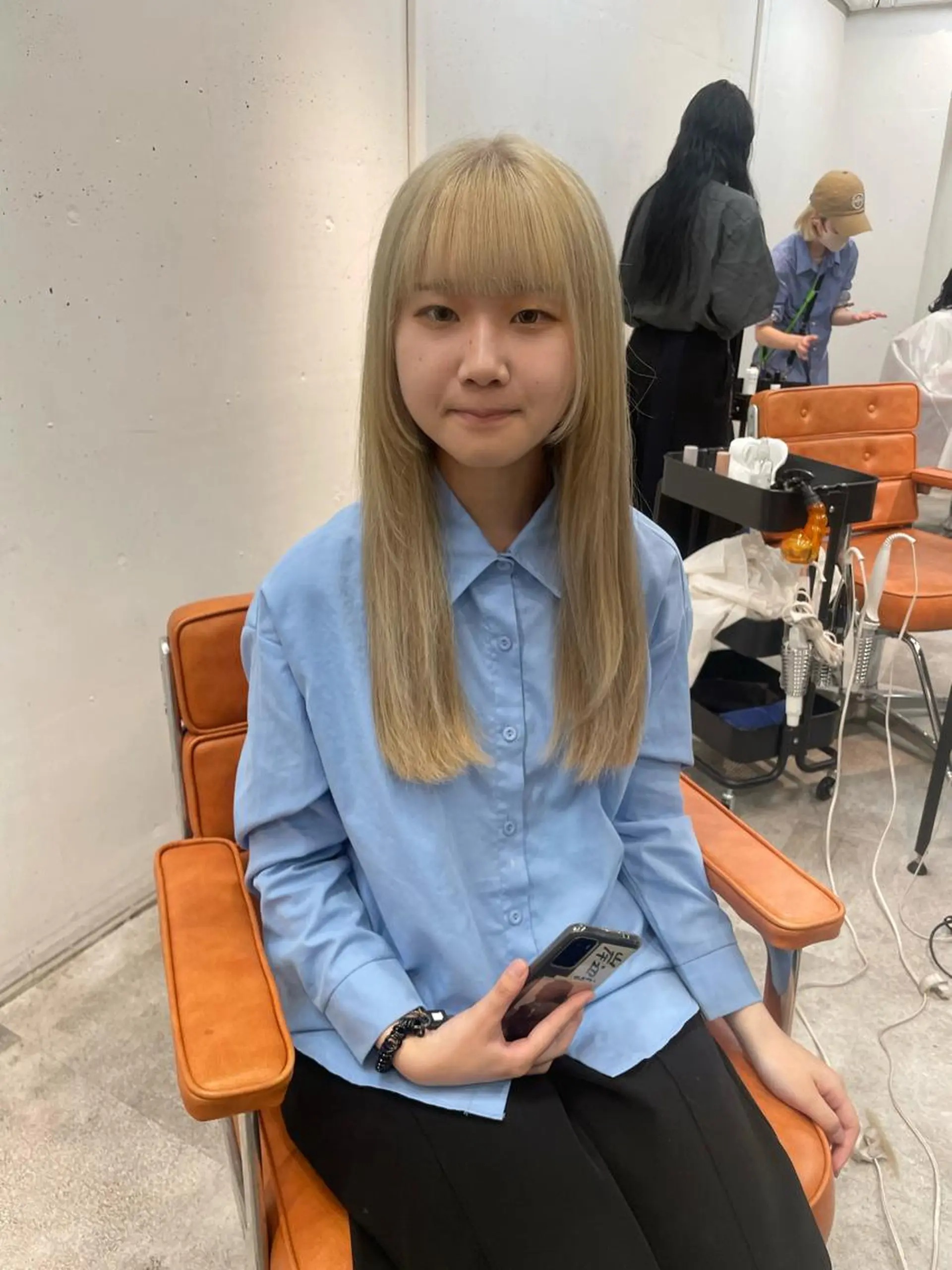 ロング カラー ブリーチ ブロンド 久保田 千尋のヘアスタイル