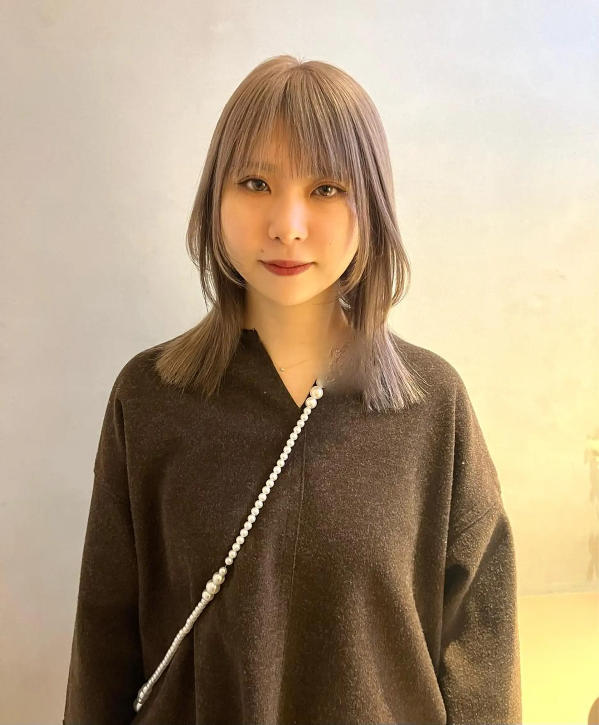 ミディアム カラー 🩷ハイトーン透明感 レイヤー🩷ユリカのヘアスタイル