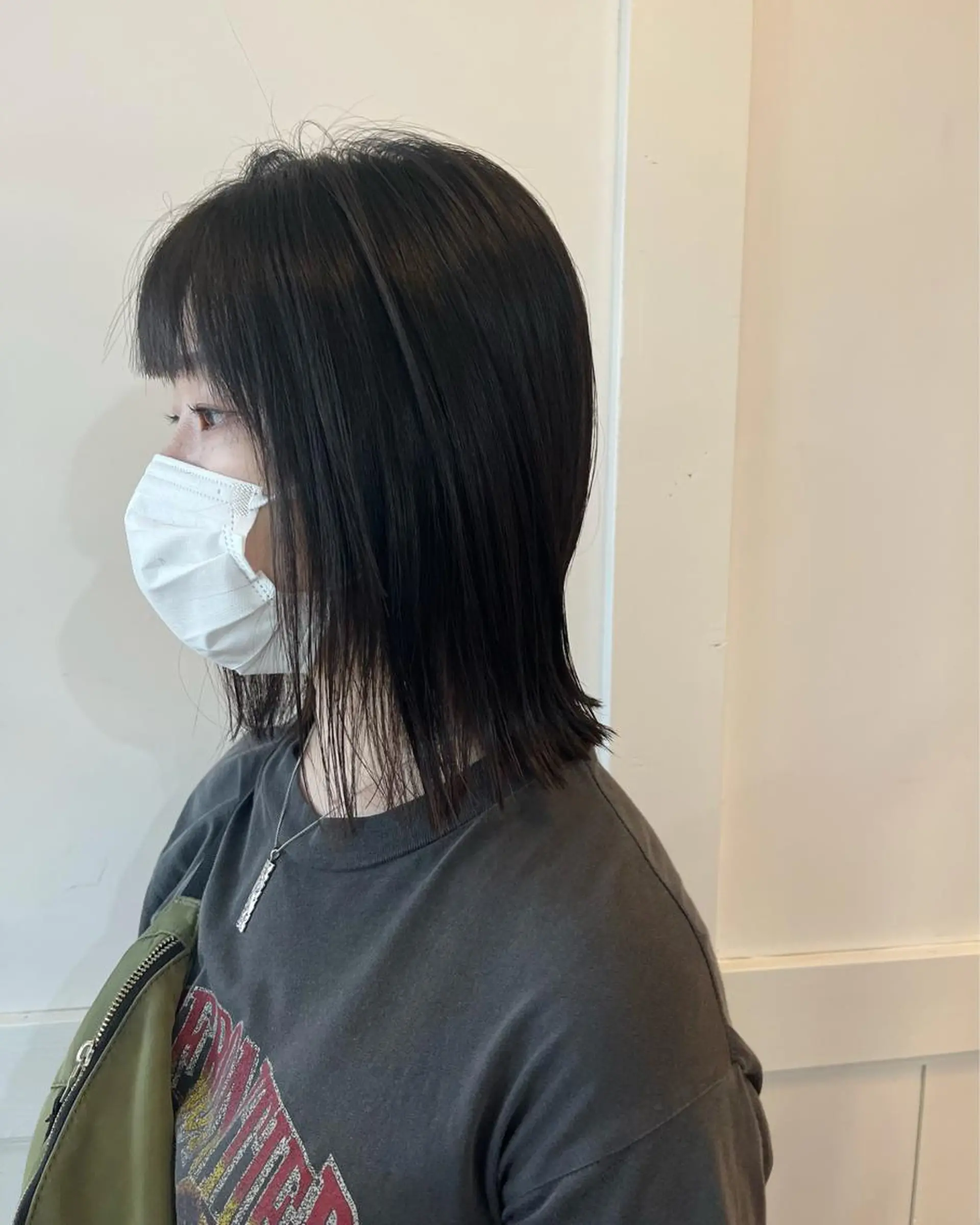 ミディアム 外ハネヘア 狩野 くるみのヘアスタイル