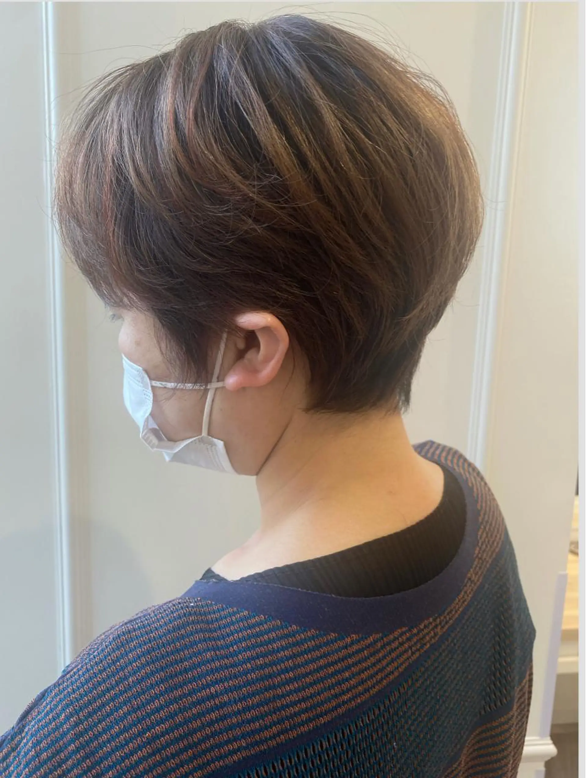 ショート カラー ショートヘア 小顔レイヤー/ ベージュ🤍Rieのヘアスタイル