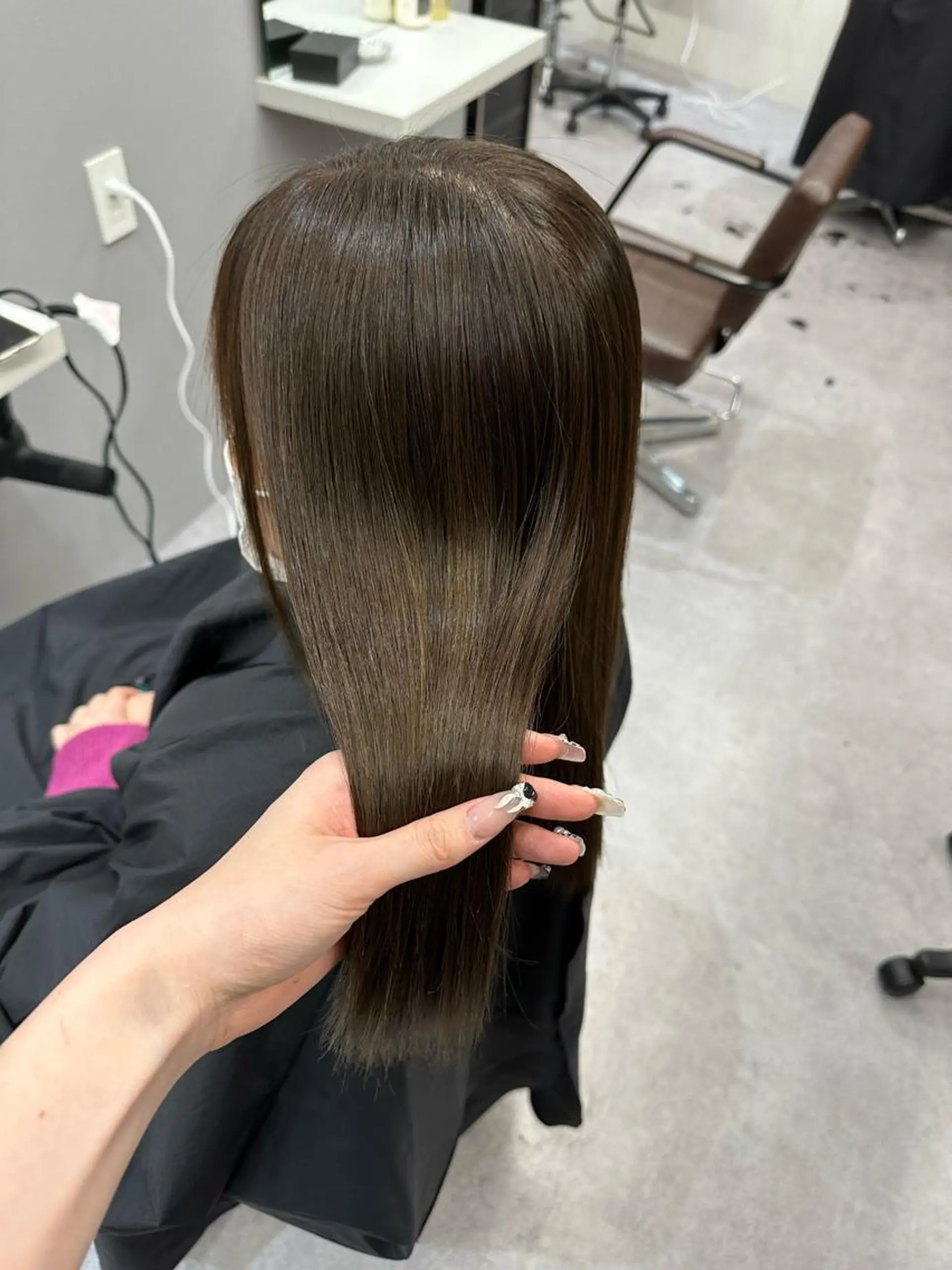 ロング 韓国風✨髪質改善✨ 縮毛矯正✨松浦知奈美のヘアスタイル