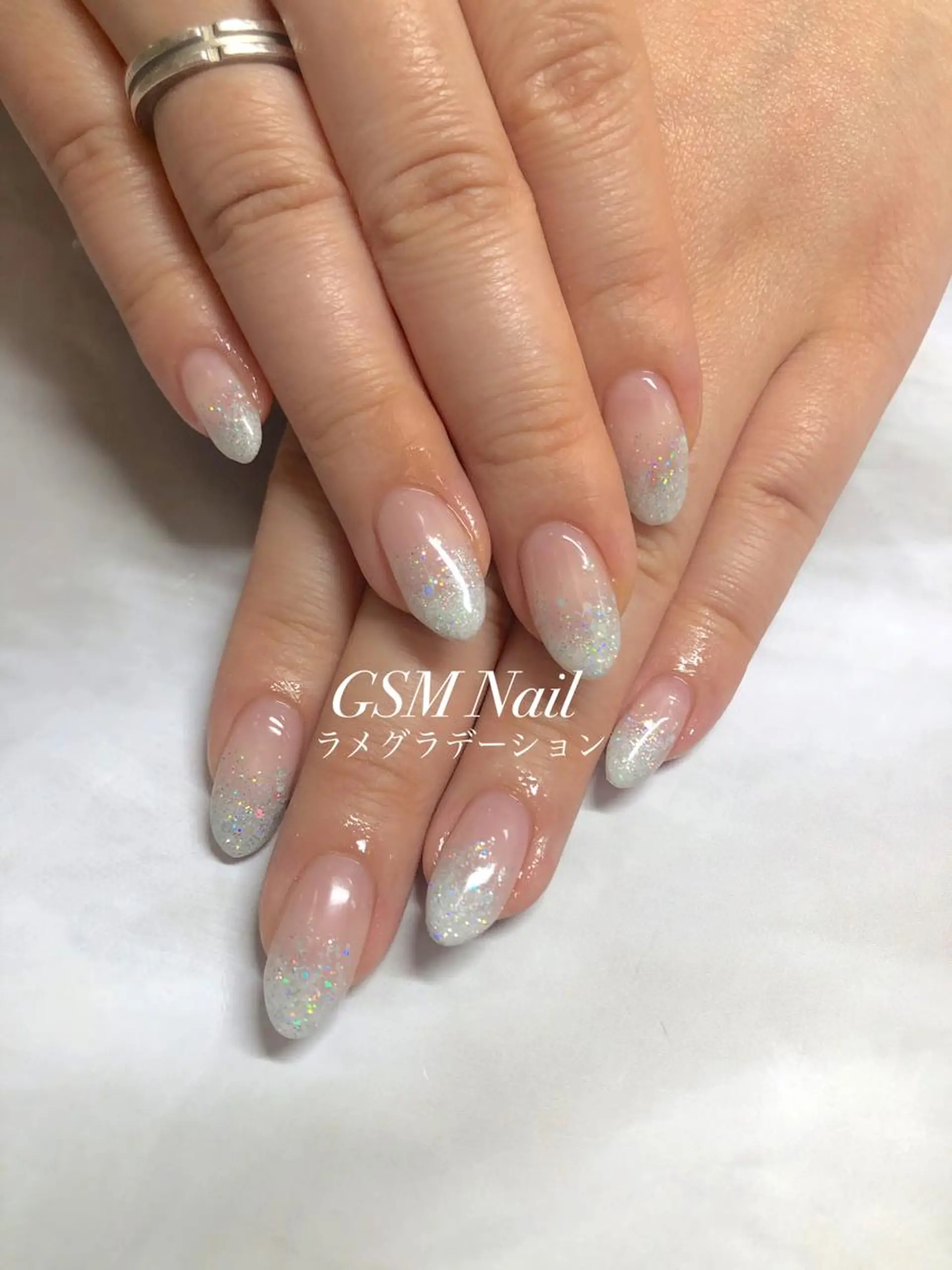 ネイル グラデーション ラメ(グリッター) ラメグラデーション ハンドネイル nail salon GSMのネイルデザイン