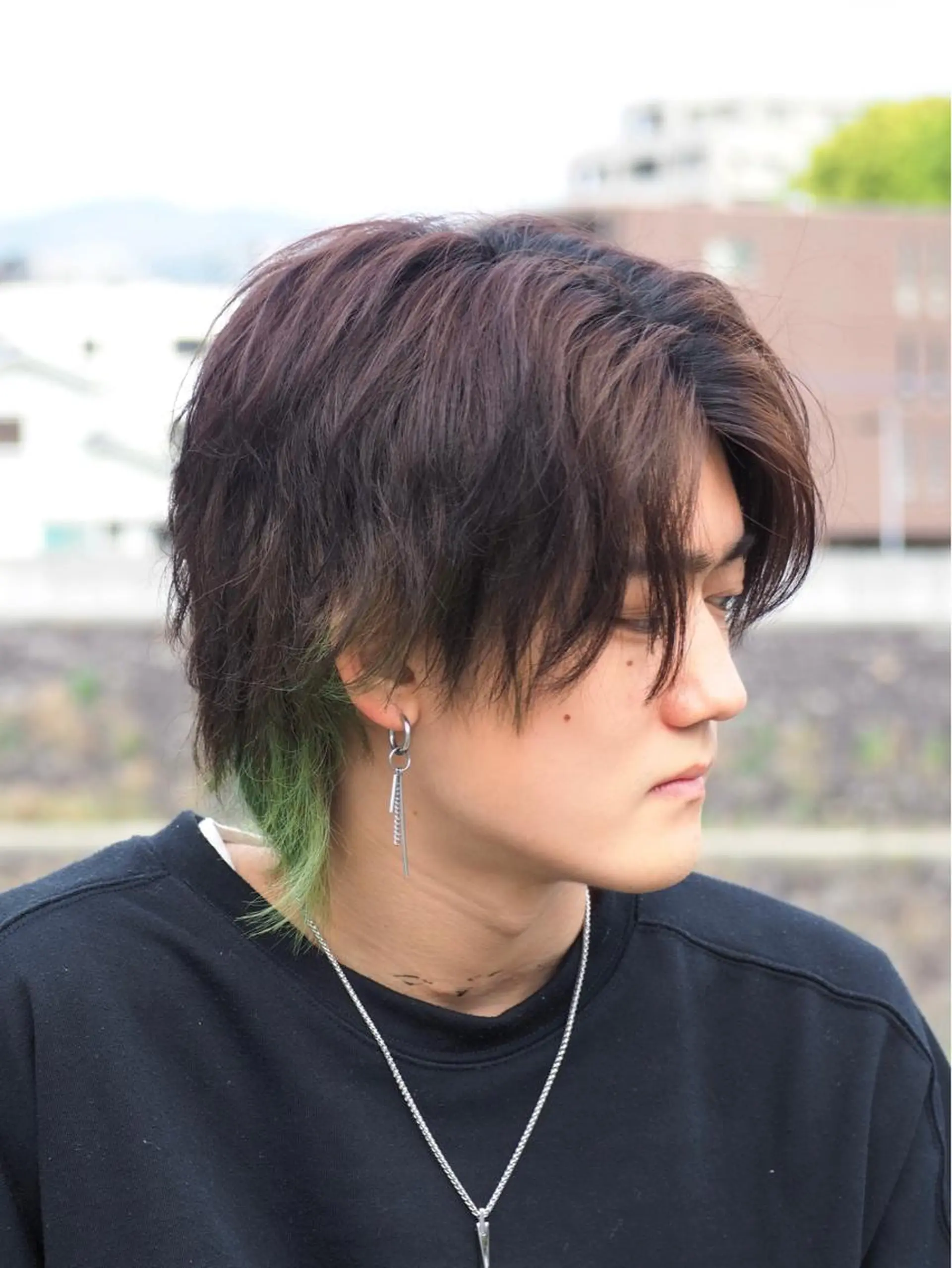 ショート ヘアアレンジ メンズ センターパート メンズウルフカット ウルフカット カット ⚡️王道メンズ⚡️ 北千住駅近！のヘアスタイル