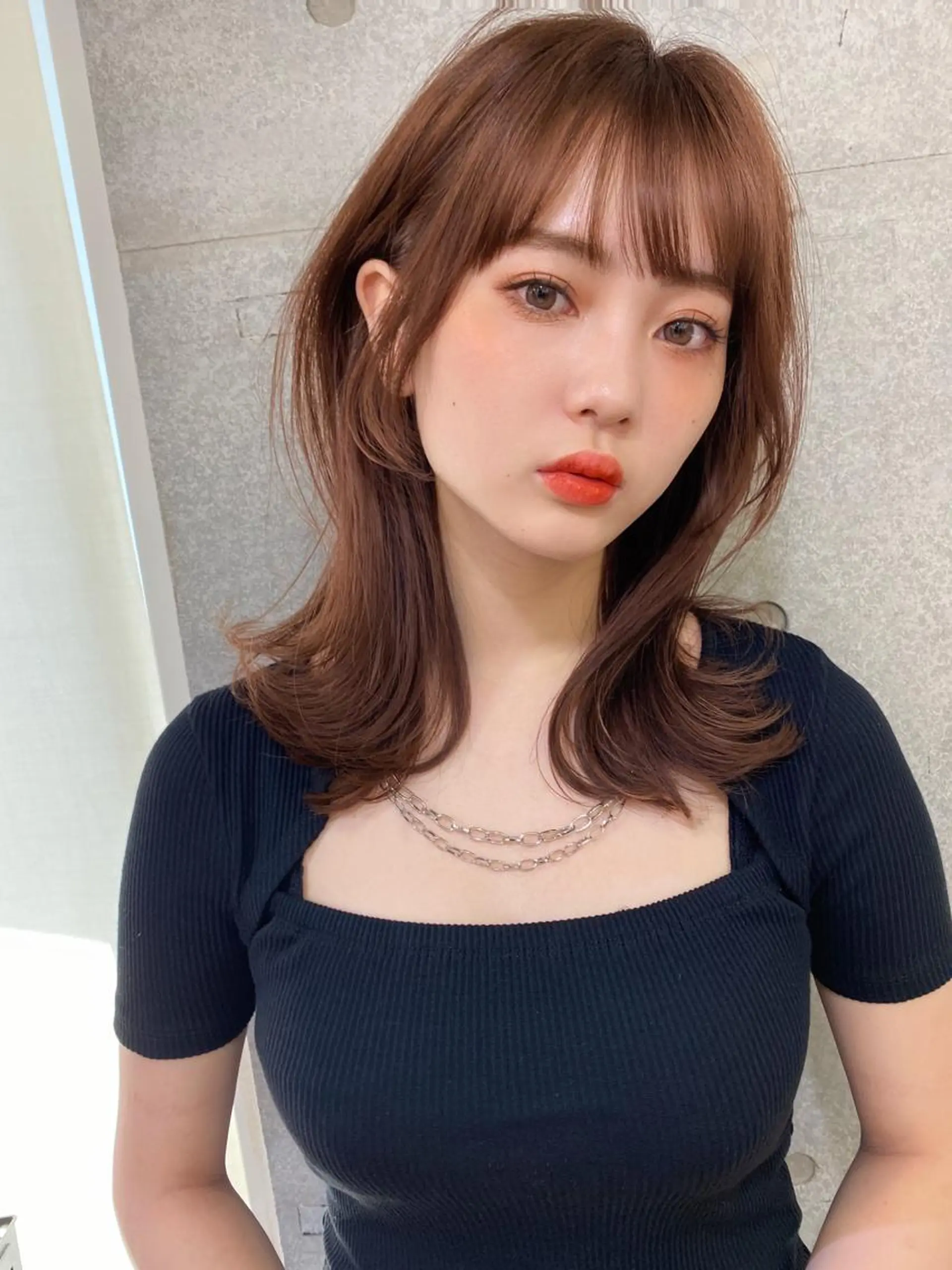 ミディアム カラー 似合わせレイヤー 🇰🇷荒木洋文のヘアスタイル